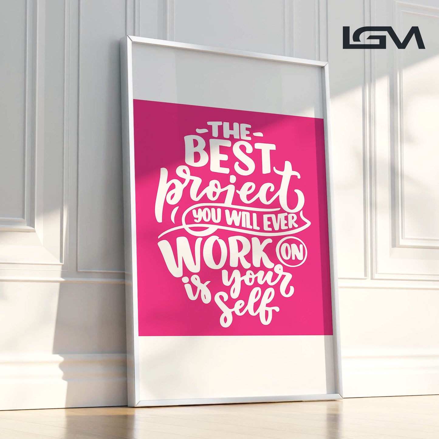 Elevate & Empower β The Best Project Is YOU - Luxury Glass Wall Art