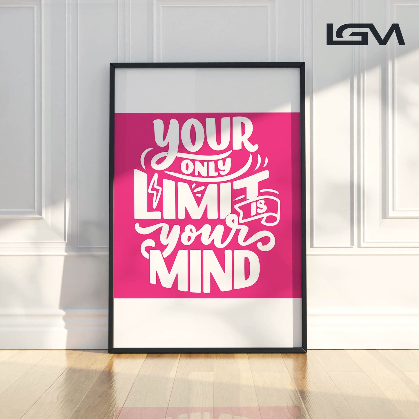Your Only Limit is Your Mind - Luxury Glass Framed Wall Art (Multiple Colors)