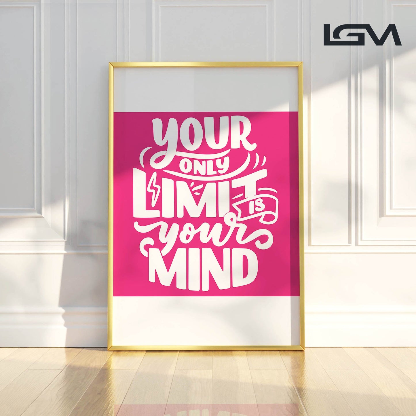 Your Only Limit is Your Mind - Luxury Glass Framed Wall Art (Multiple Colors)