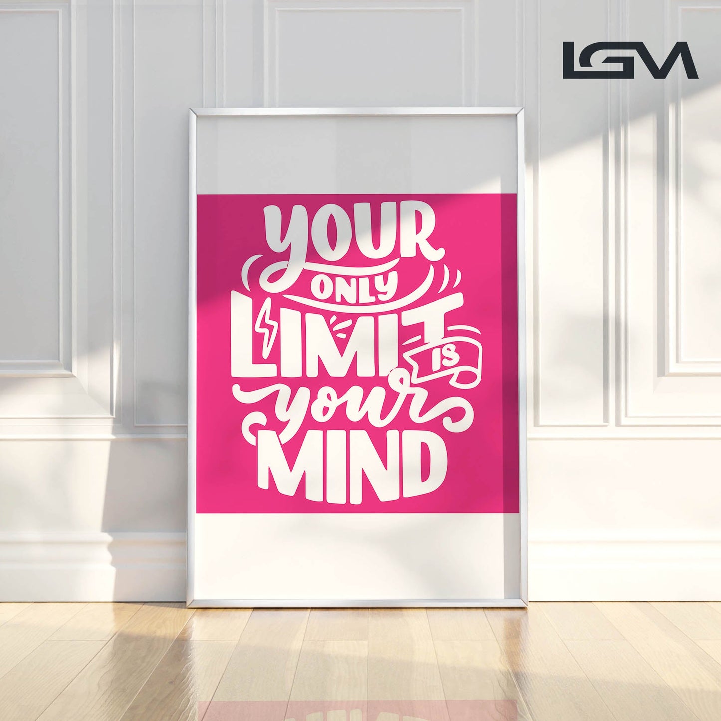 Your Only Limit is Your Mind - Luxury Glass Framed Wall Art (Multiple Colors)