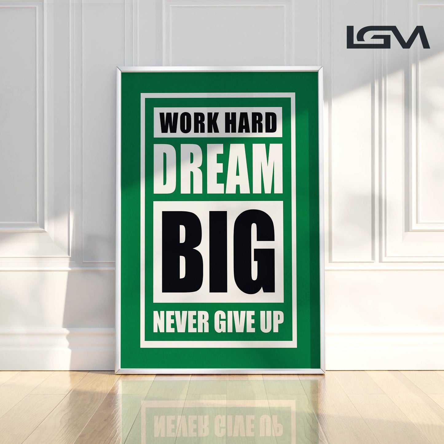 Fuel Your Hustle β Work Hard. Dream Big. Never Give Up - Luxury Framed Wall Art