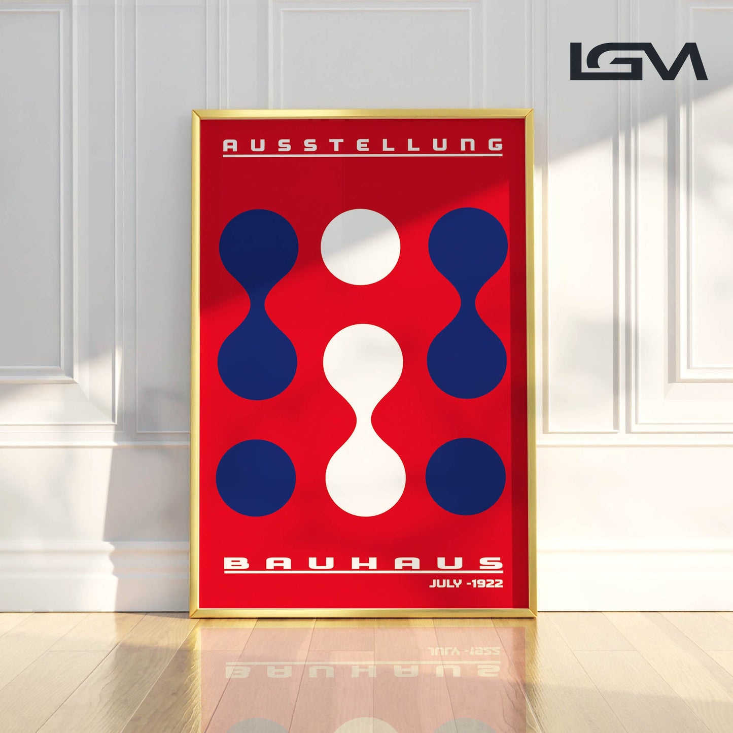 Form & Rhythm - Bauhaus Exhibition 1922 | Luxury Framed Glass Wall Art (Multiple Colors)