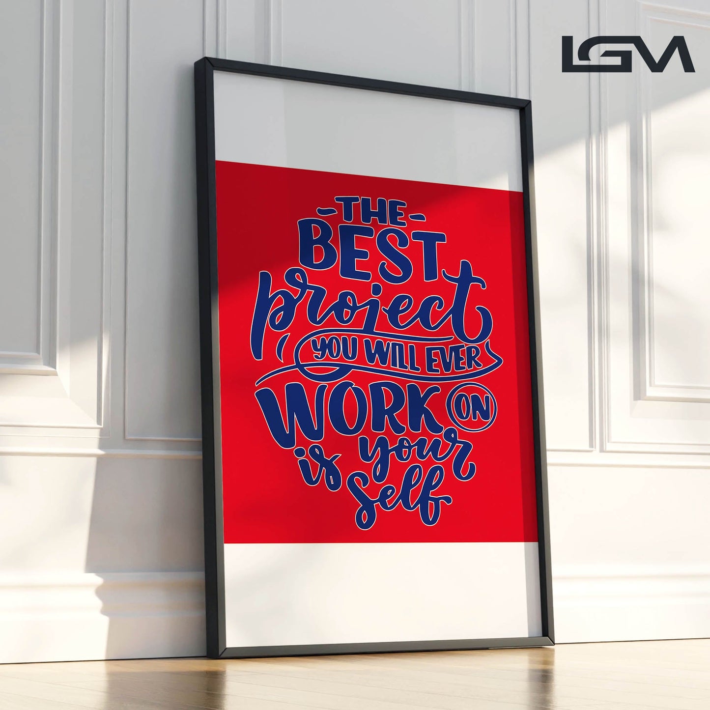 Elevate & Empower β The Best Project Is YOU - Luxury Glass Wall Art