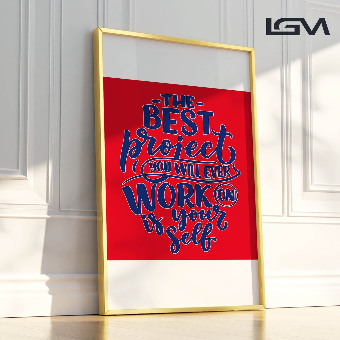 Elevate & Empower β The Best Project Is YOU - Luxury Glass Wall Art