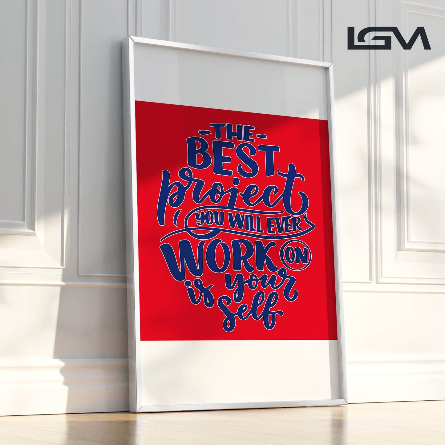 Elevate & Empower β The Best Project Is YOU - Luxury Glass Wall Art