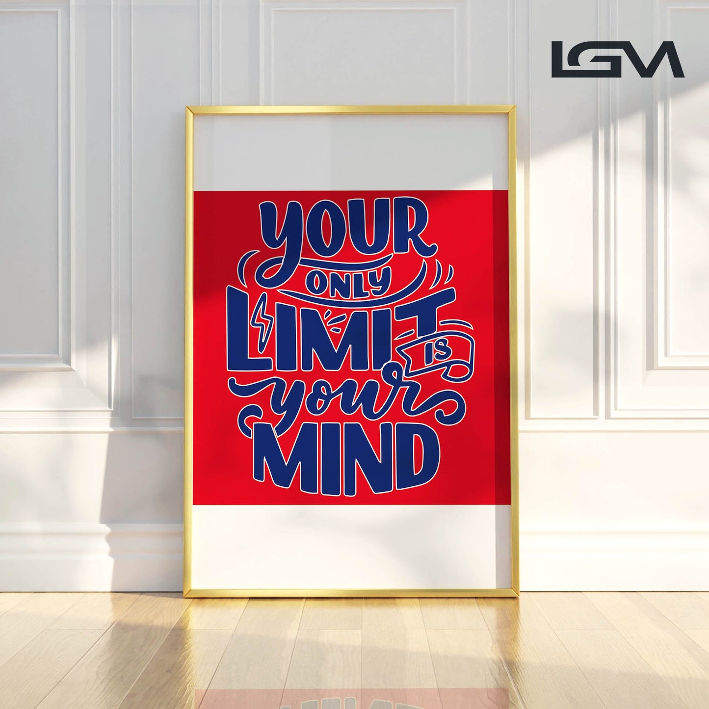 Your Only Limit is Your Mind - Luxury Glass Framed Wall Art (Multiple Colors)