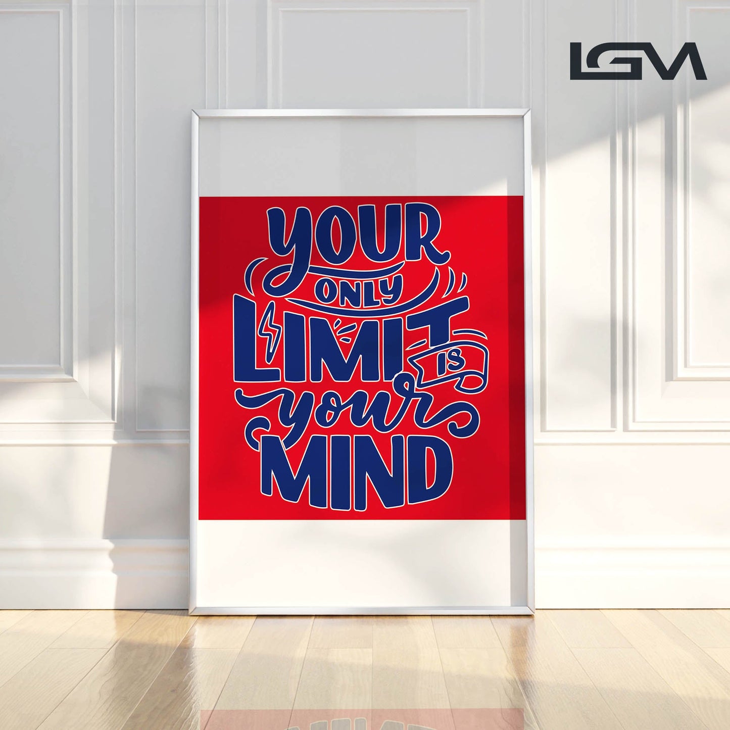 Your Only Limit is Your Mind - Luxury Glass Framed Wall Art (Multiple Colors)