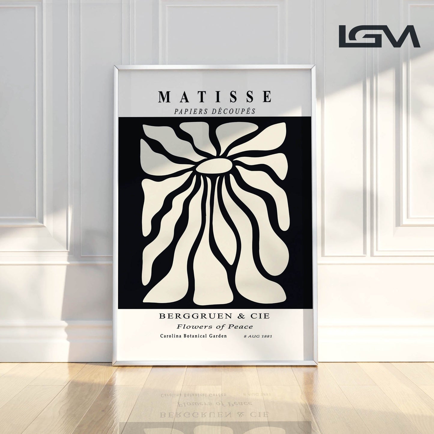Timeless Elegance - Modern Matisse Inspired Geometric Wall Art β Luxury Glass Framed Wall Decoration (Multiple Colors)