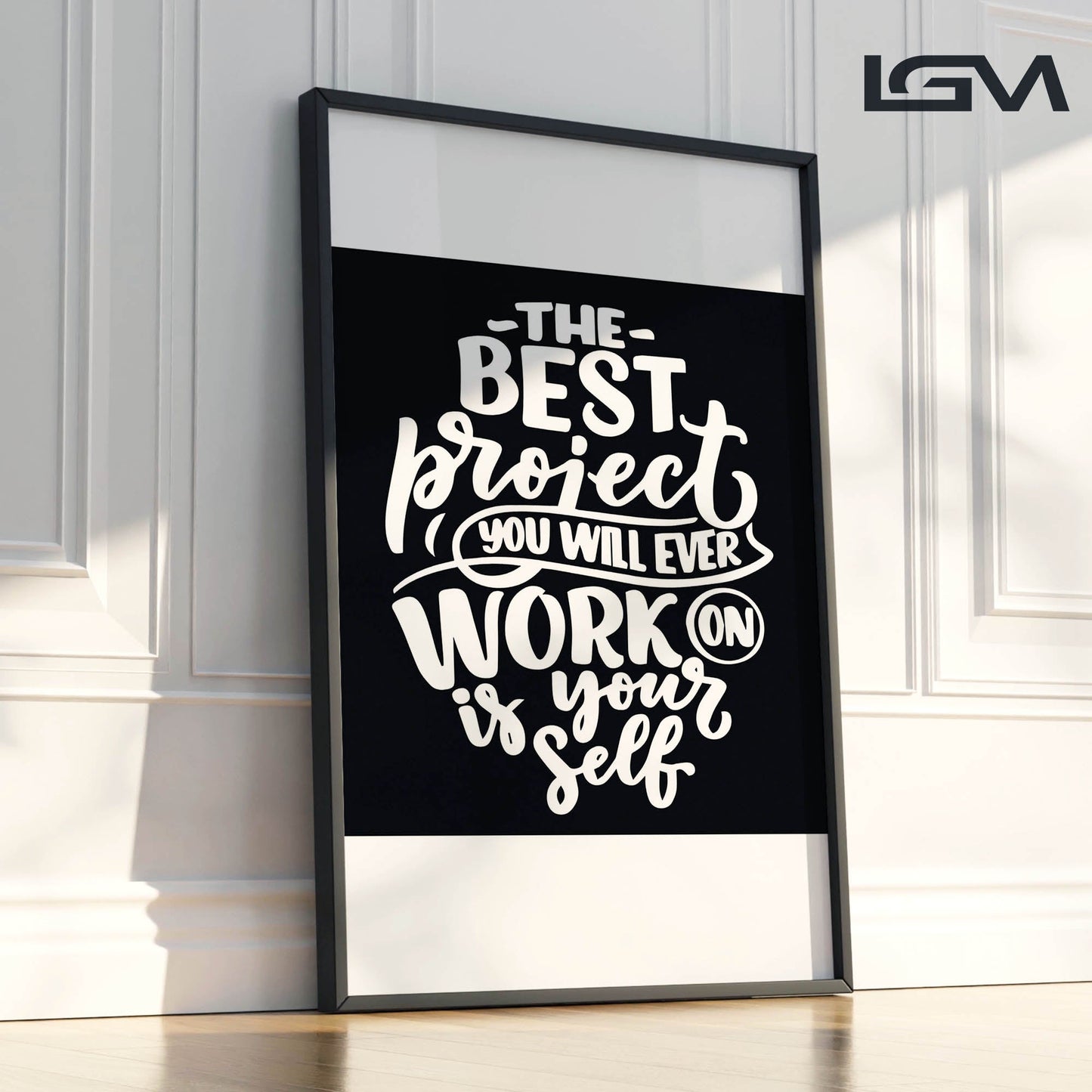 Elevate & Empower β The Best Project Is YOU - Luxury Glass Wall Art