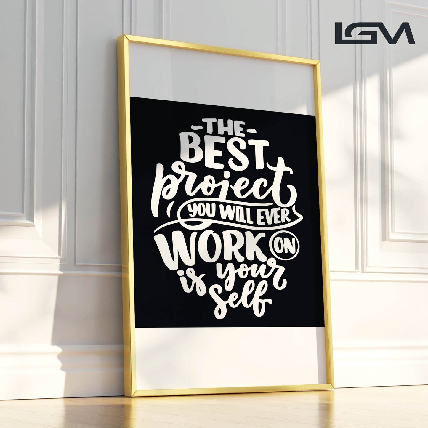 Elevate & Empower β The Best Project Is YOU - Luxury Glass Wall Art