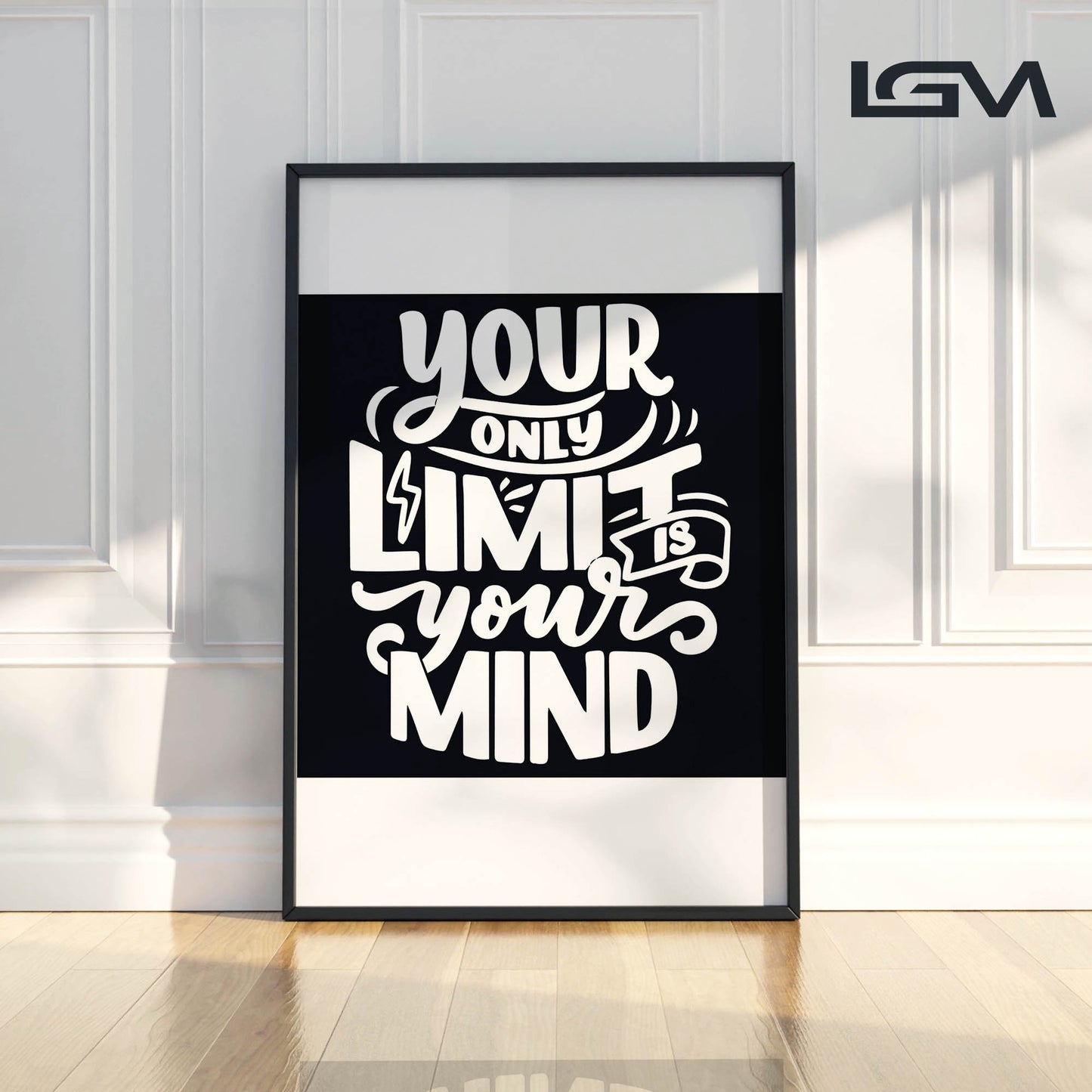 Your Only Limit is Your Mind - Luxury Glass Framed Wall Art (Multiple Colors)