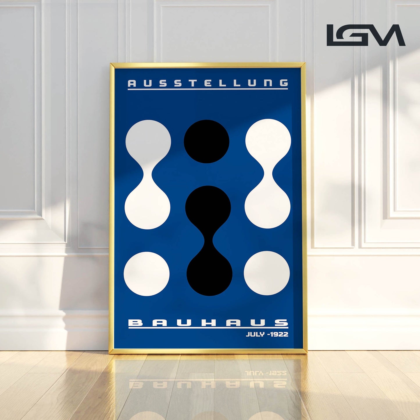 Form & Rhythm - Bauhaus Exhibition 1922 | Luxury Framed Glass Wall Art (Multiple Colors)