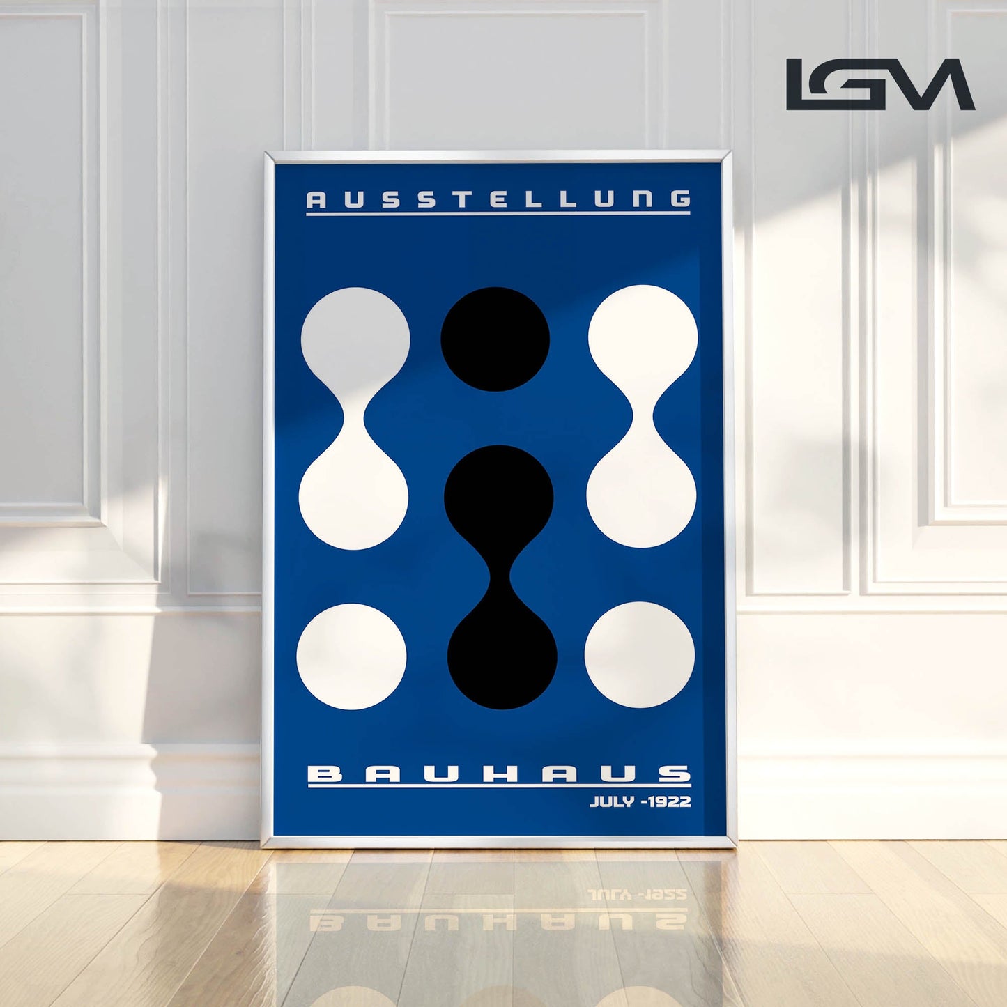 Form & Rhythm - Bauhaus Exhibition 1922 | Luxury Framed Glass Wall Art (Multiple Colors)
