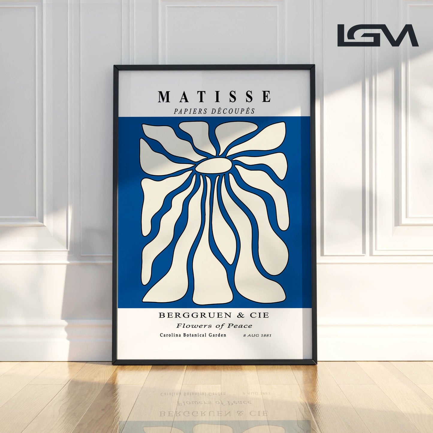 Timeless Elegance - Modern Matisse Inspired Geometric Wall Art β Luxury Glass Framed Wall Decoration (Multiple Colors)