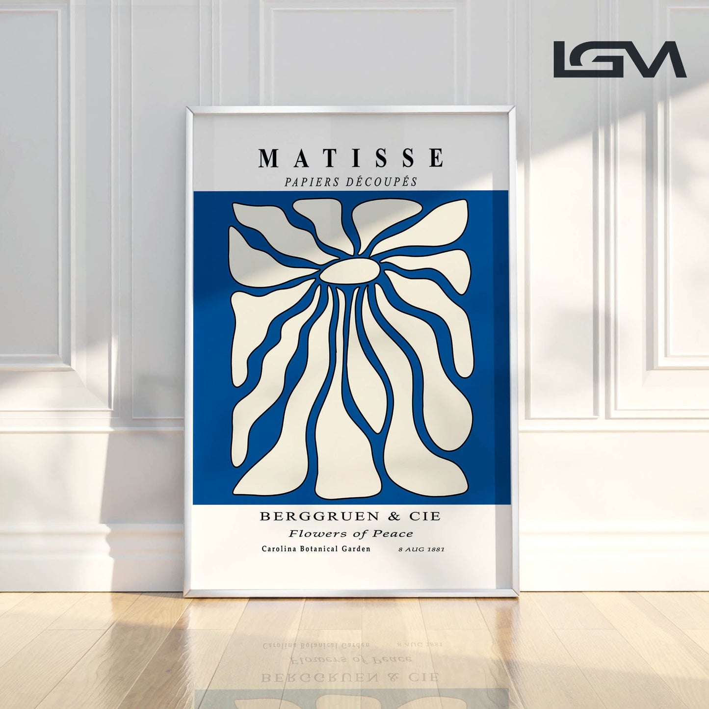 Timeless Elegance - Modern Matisse Inspired Geometric Wall Art β Luxury Glass Framed Wall Decoration (Multiple Colors)