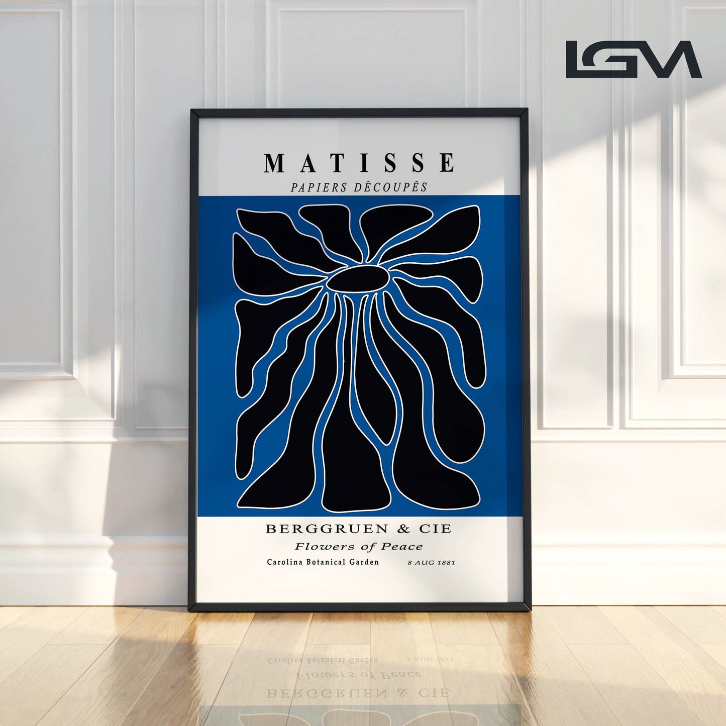 Radiant Bloom - Modern Matisse Inspired Geometric Wall Art β Luxury Glass Wall Decoration (Multiple Colors)