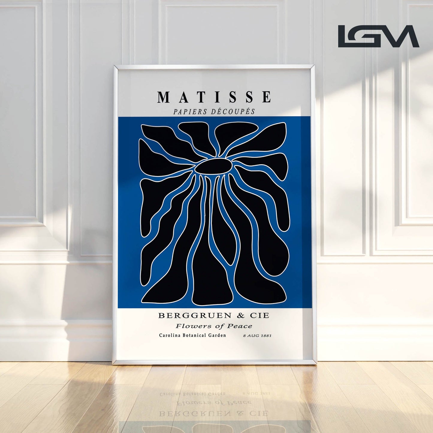 Radiant Bloom - Modern Matisse Inspired Geometric Wall Art β Luxury Glass Wall Decoration (Multiple Colors)