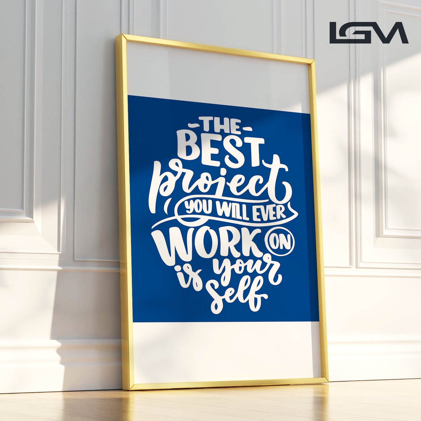 Elevate & Empower β The Best Project Is YOU - Luxury Glass Wall Art