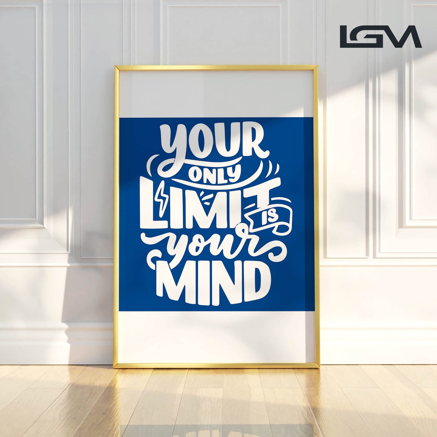 Your Only Limit is Your Mind - Luxury Glass Framed Wall Art (Multiple Colors)