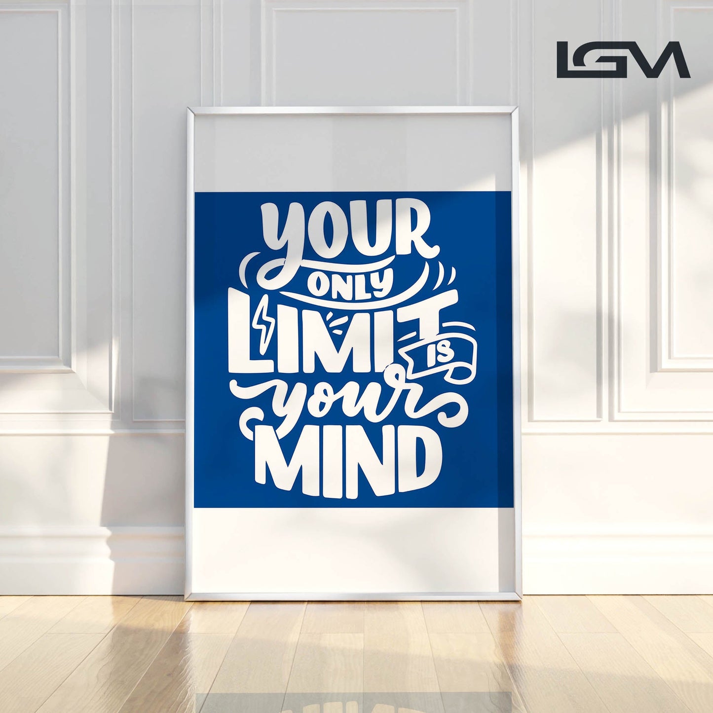 Your Only Limit is Your Mind - Luxury Glass Framed Wall Art (Multiple Colors)