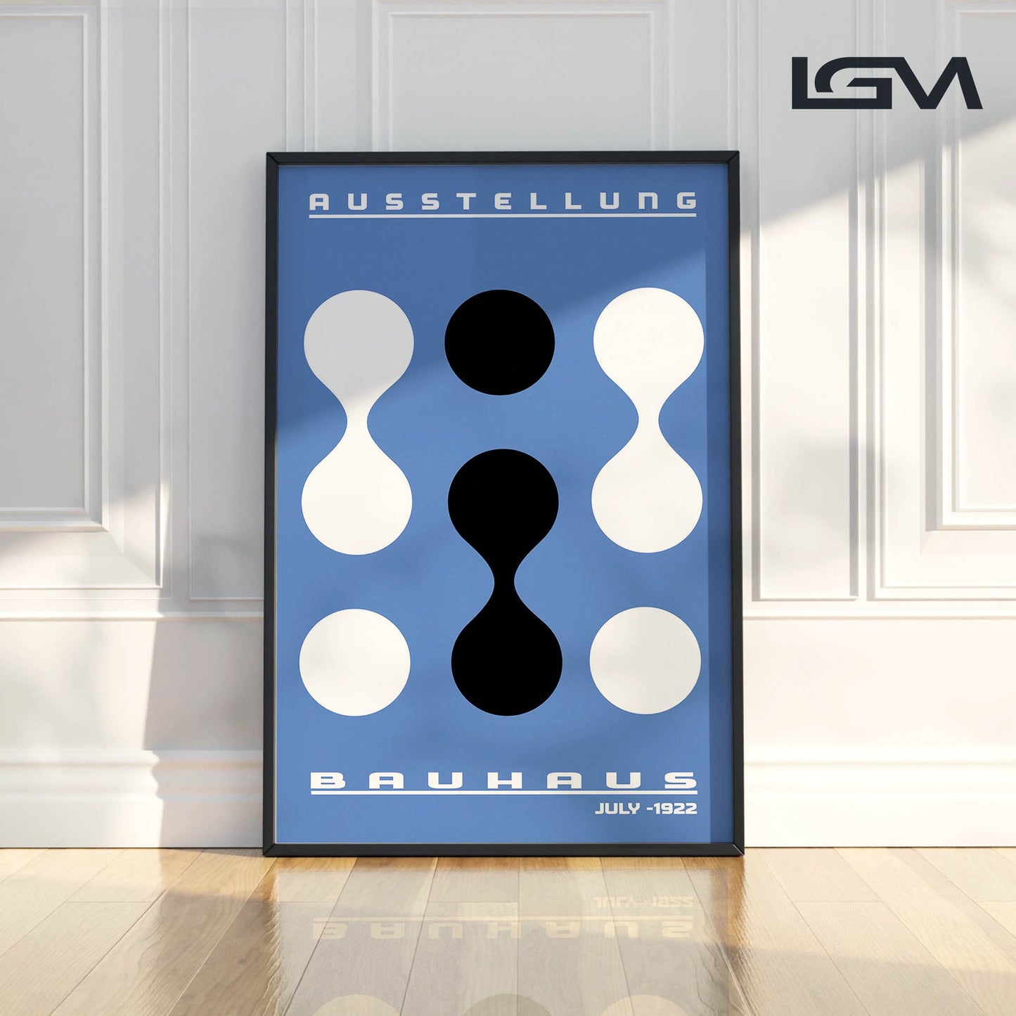 Form & Rhythm - Bauhaus Exhibition 1922 | Luxury Framed Glass Wall Art (Multiple Colors)