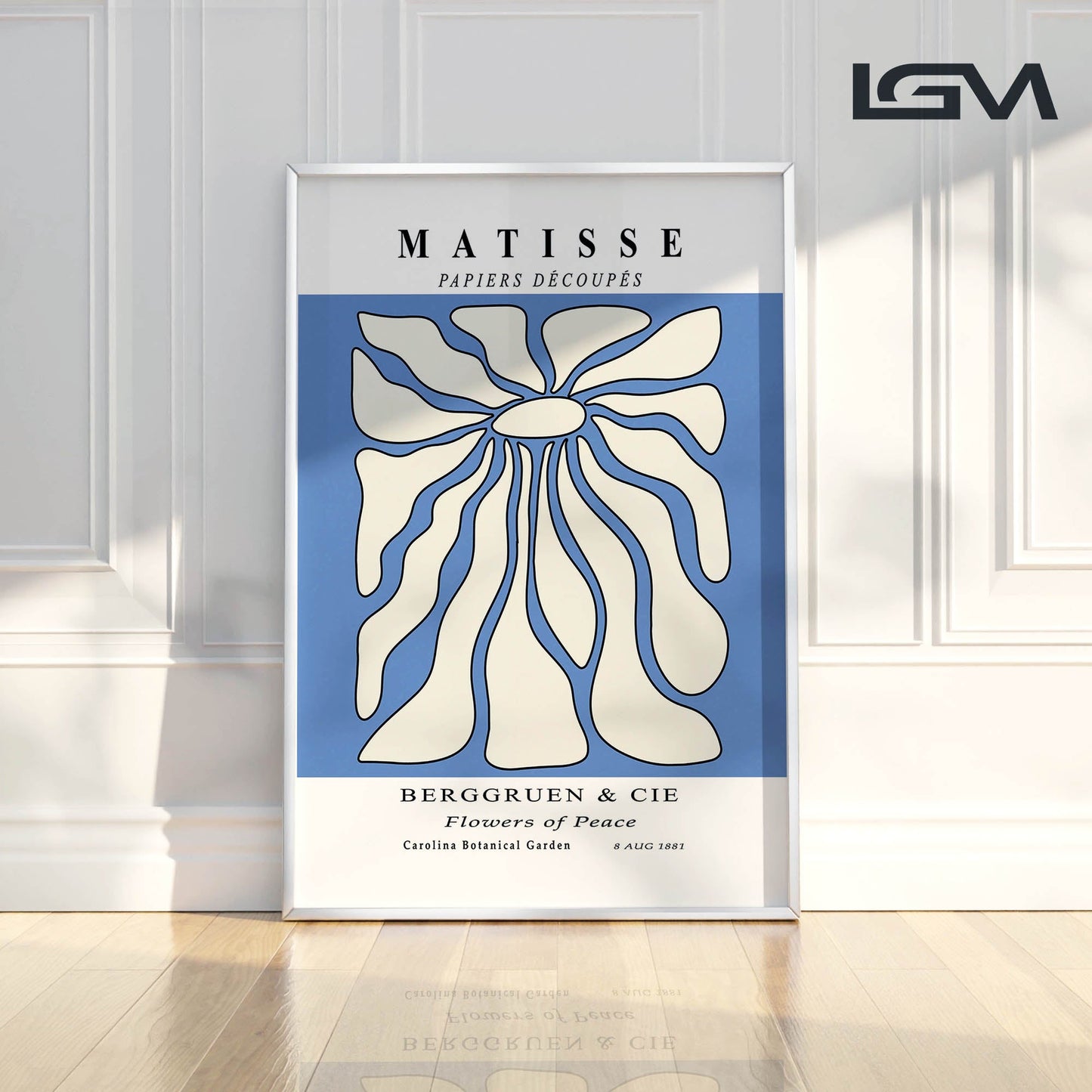 Timeless Elegance - Modern Matisse Inspired Geometric Wall Art β Luxury Glass Framed Wall Decoration (Multiple Colors)