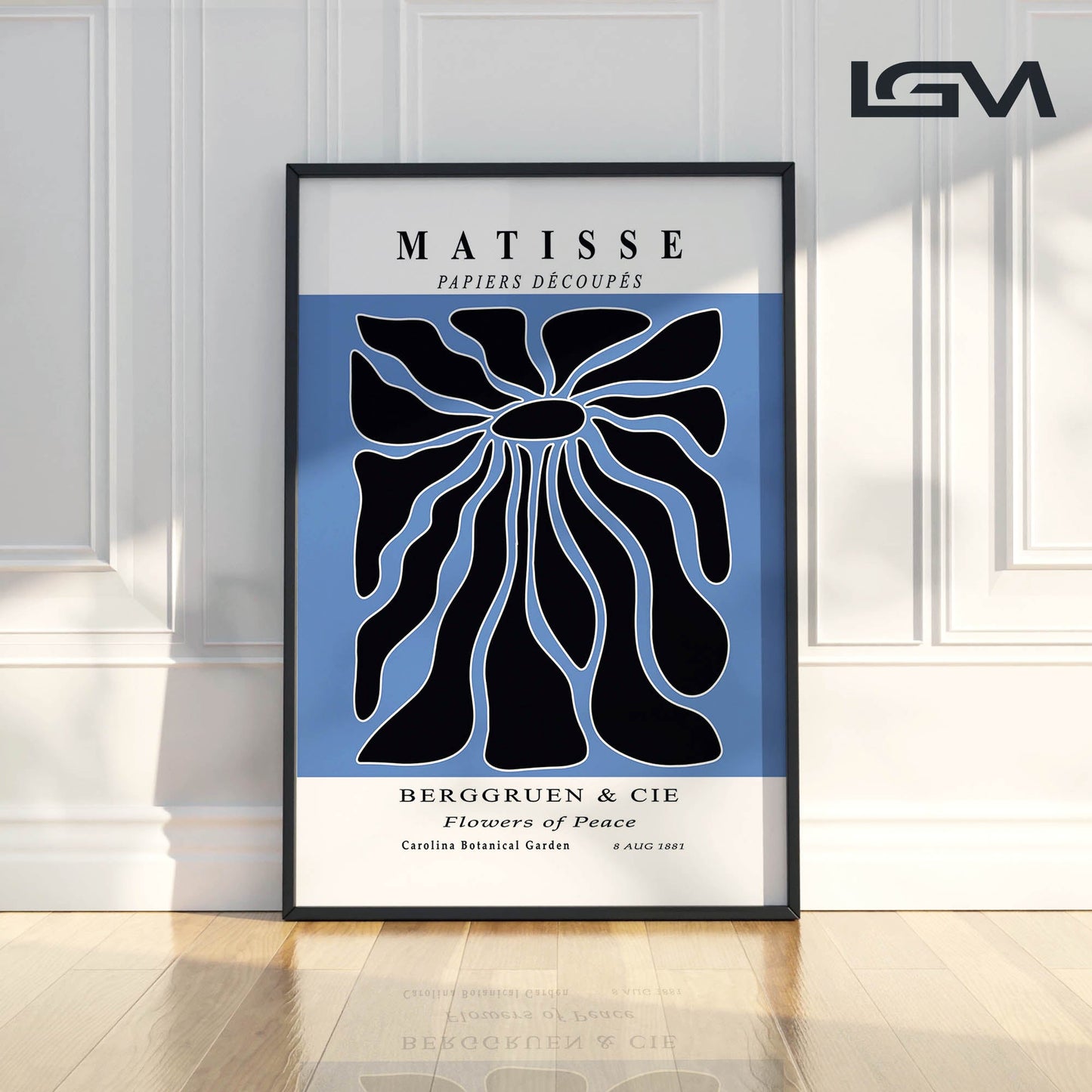 Radiant Bloom - Modern Matisse Inspired Geometric Wall Art β Luxury Glass Wall Decoration (Multiple Colors)