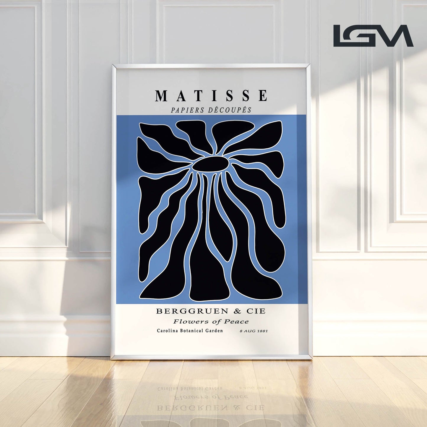 Radiant Bloom - Modern Matisse Inspired Geometric Wall Art β Luxury Glass Wall Decoration (Multiple Colors)
