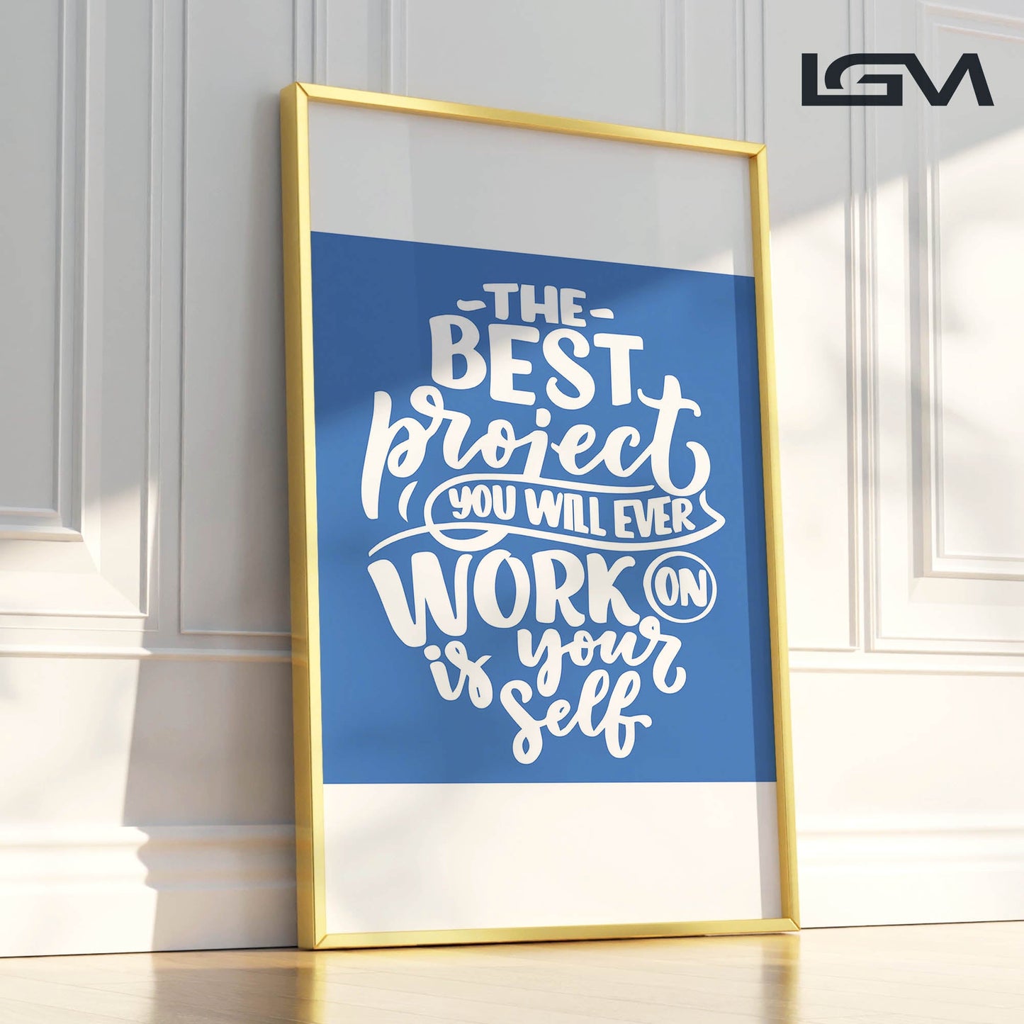 Elevate & Empower β The Best Project Is YOU - Luxury Glass Wall Art