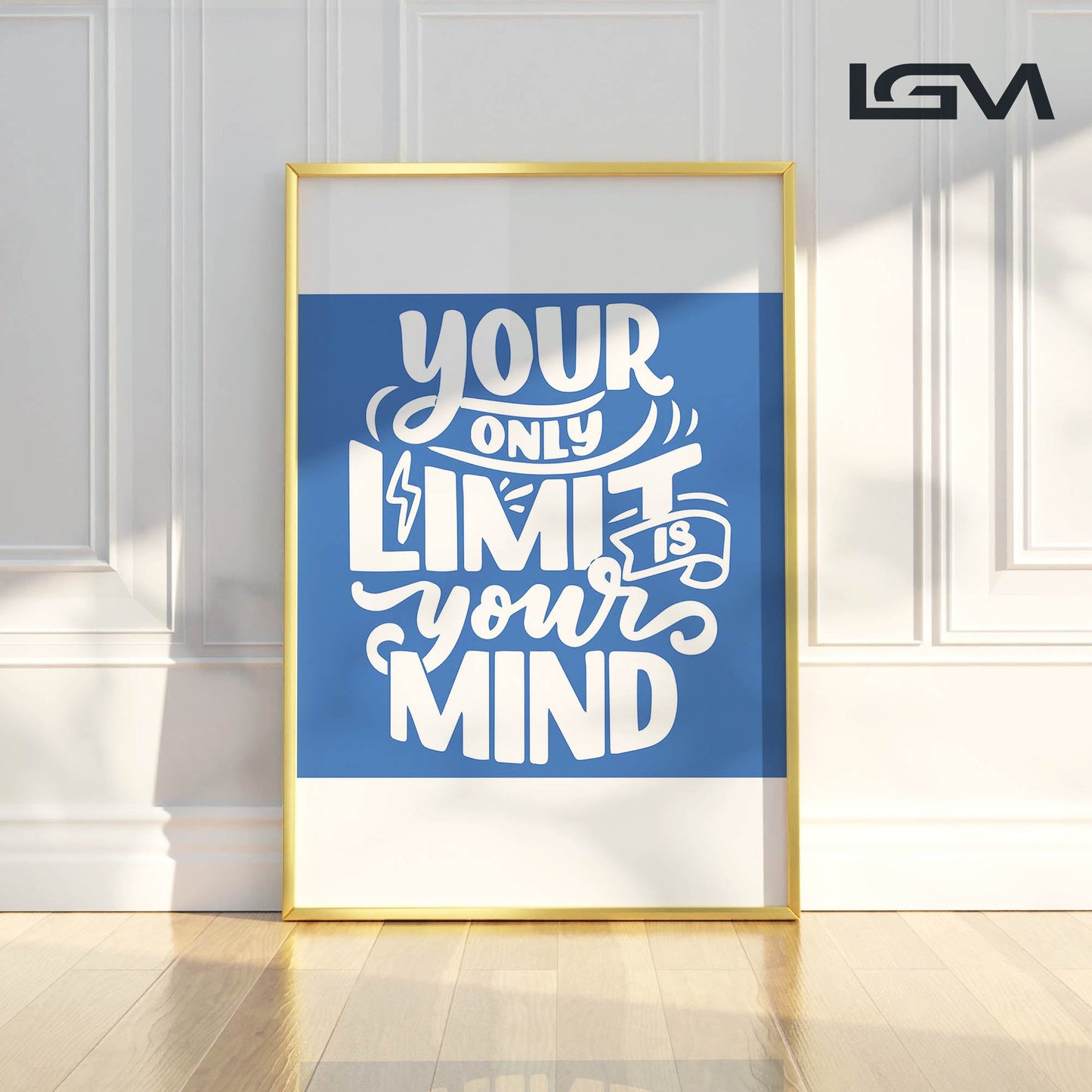 Your Only Limit is Your Mind - Luxury Glass Framed Wall Art (Multiple Colors)