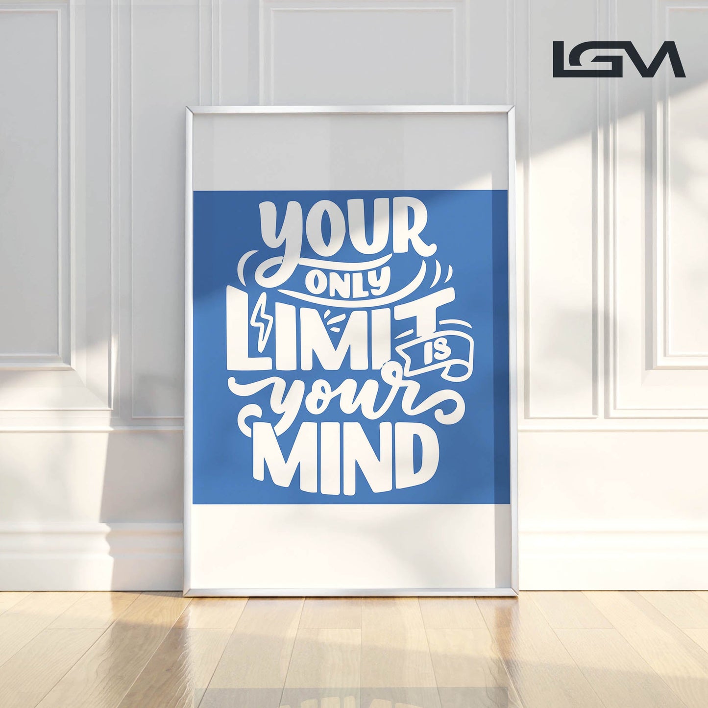 Your Only Limit is Your Mind - Luxury Glass Framed Wall Art (Multiple Colors)