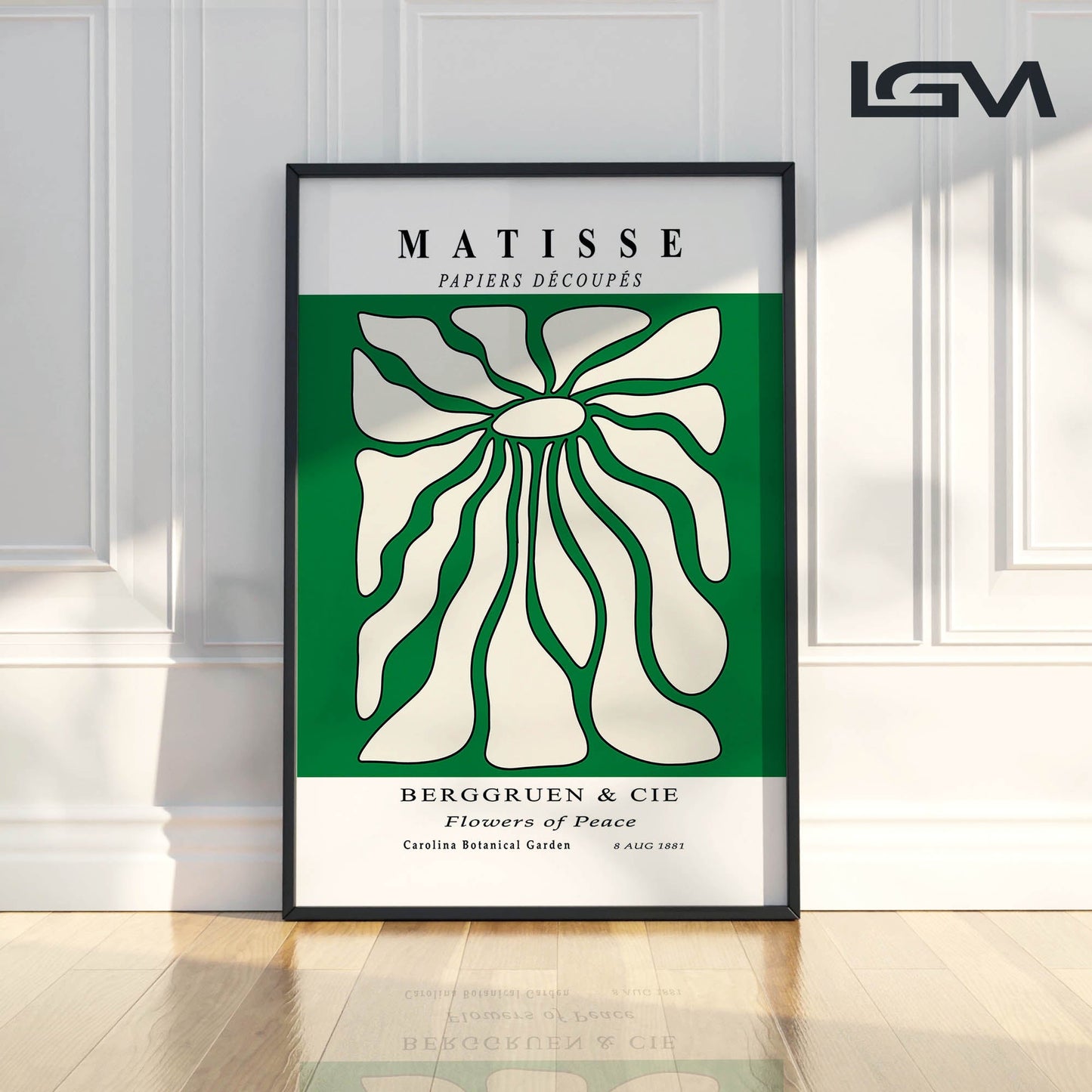 Timeless Elegance - Modern Matisse Inspired Geometric Wall Art β Luxury Glass Framed Wall Decoration (Multiple Colors)