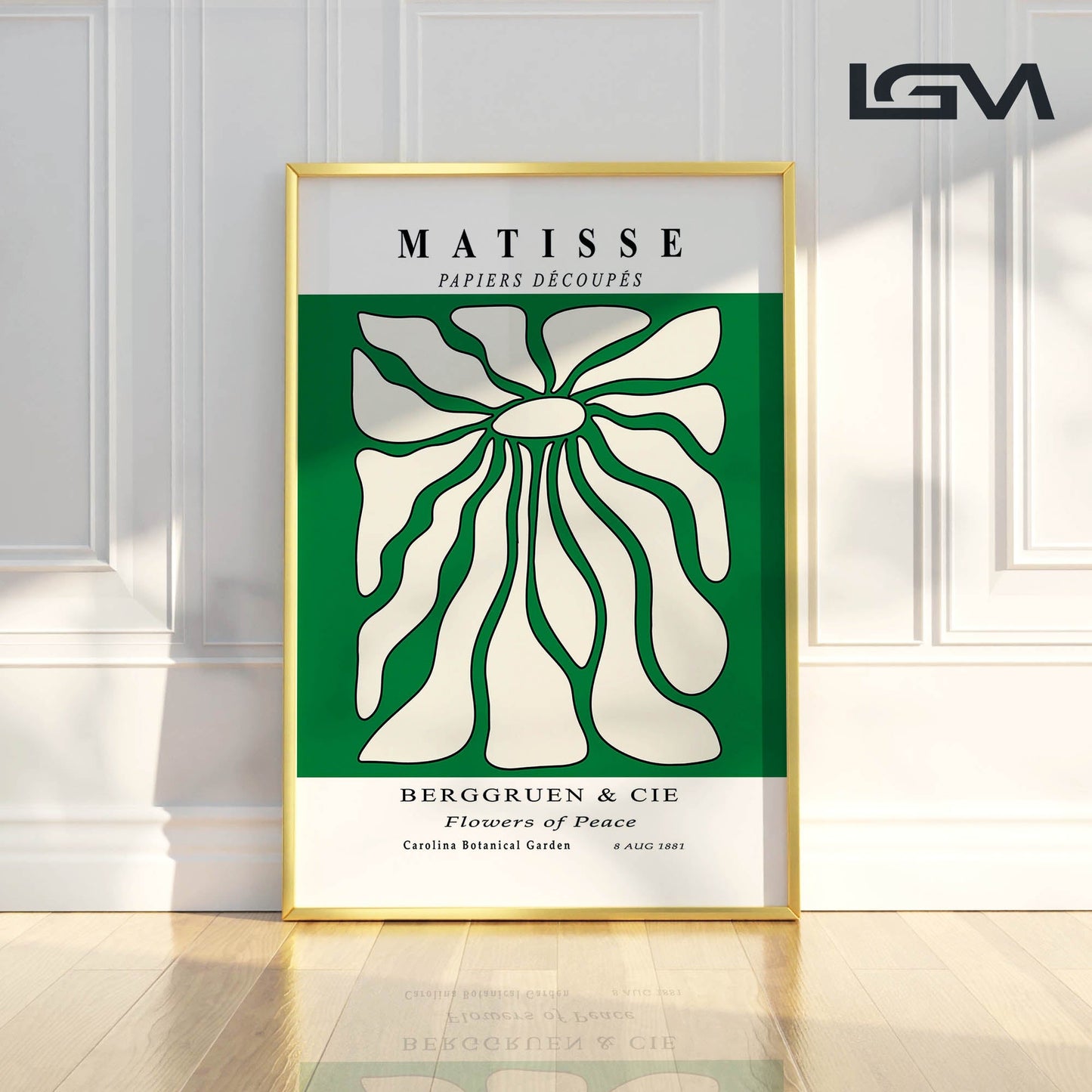 Timeless Elegance - Modern Matisse Inspired Geometric Wall Art β Luxury Glass Framed Wall Decoration (Multiple Colors)