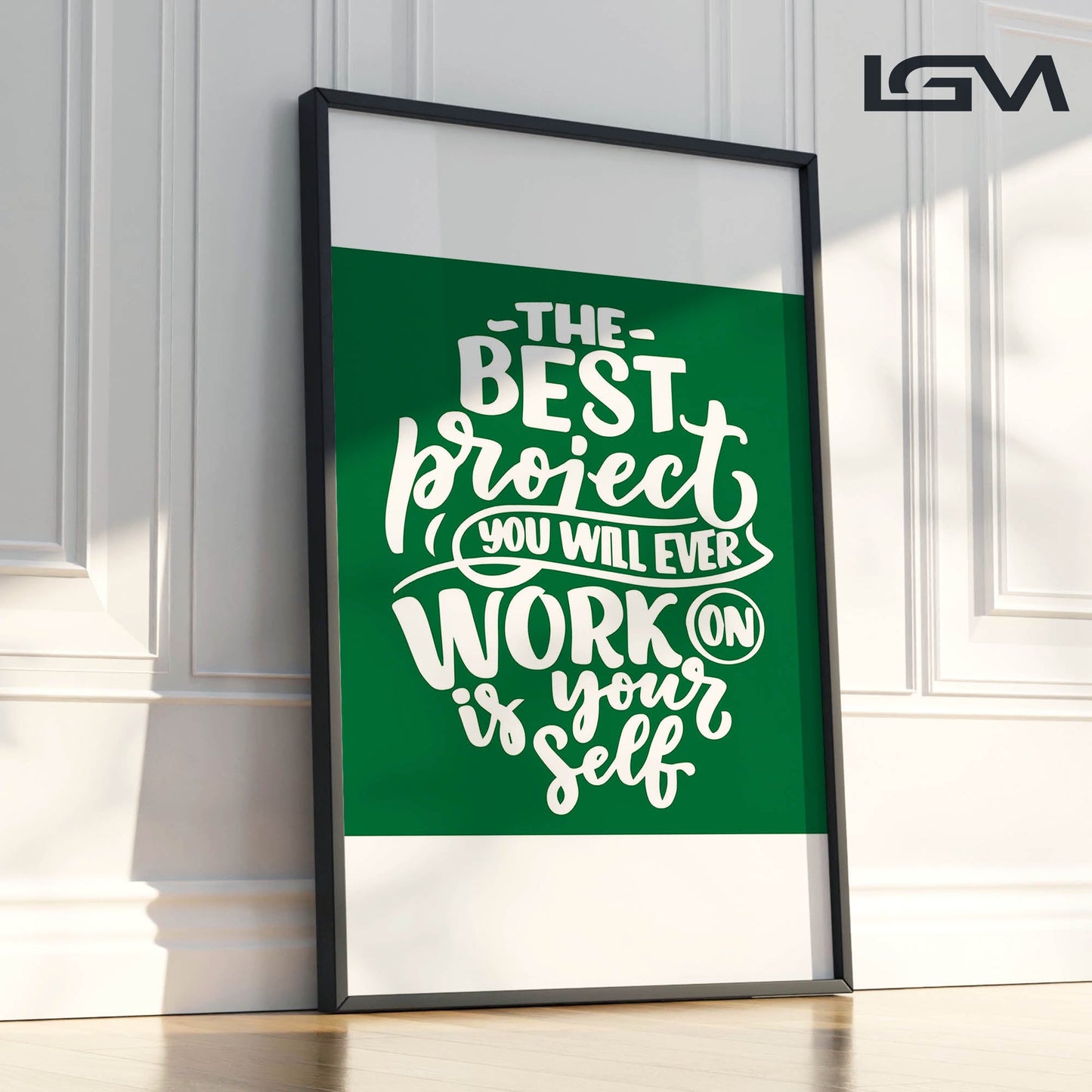 Elevate & Empower β The Best Project Is YOU - Luxury Glass Wall Art