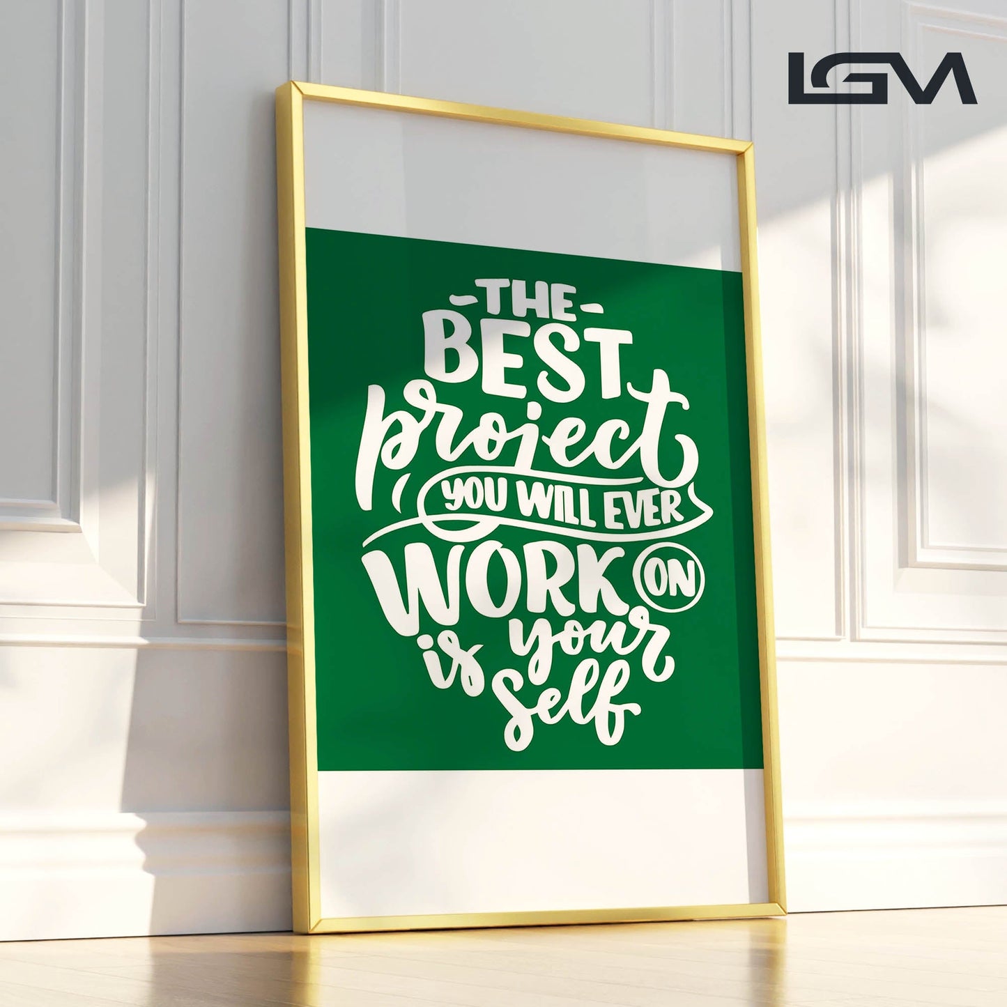 Elevate & Empower β The Best Project Is YOU - Luxury Glass Wall Art