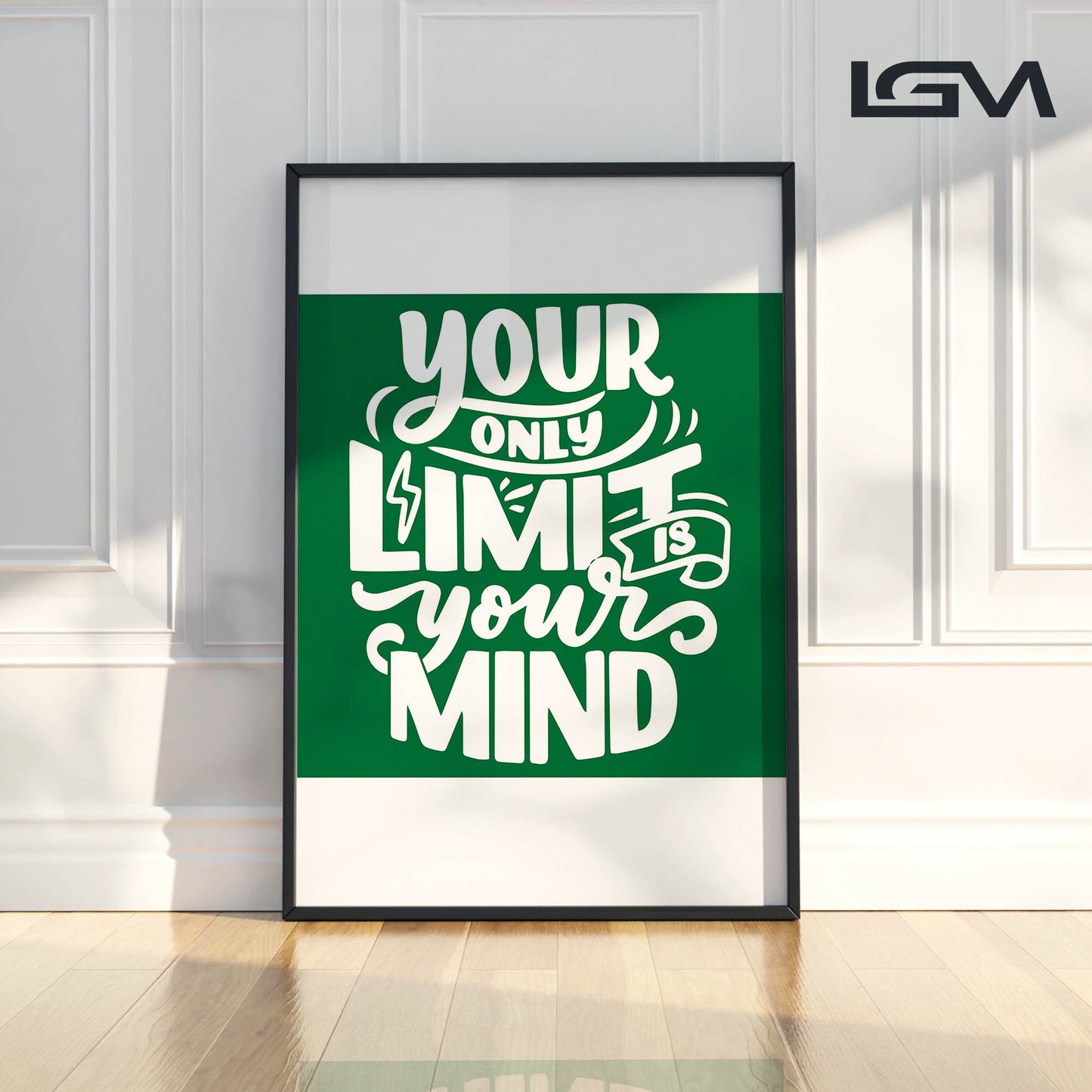 Your Only Limit is Your Mind - Luxury Glass Framed Wall Art (Multiple Colors)