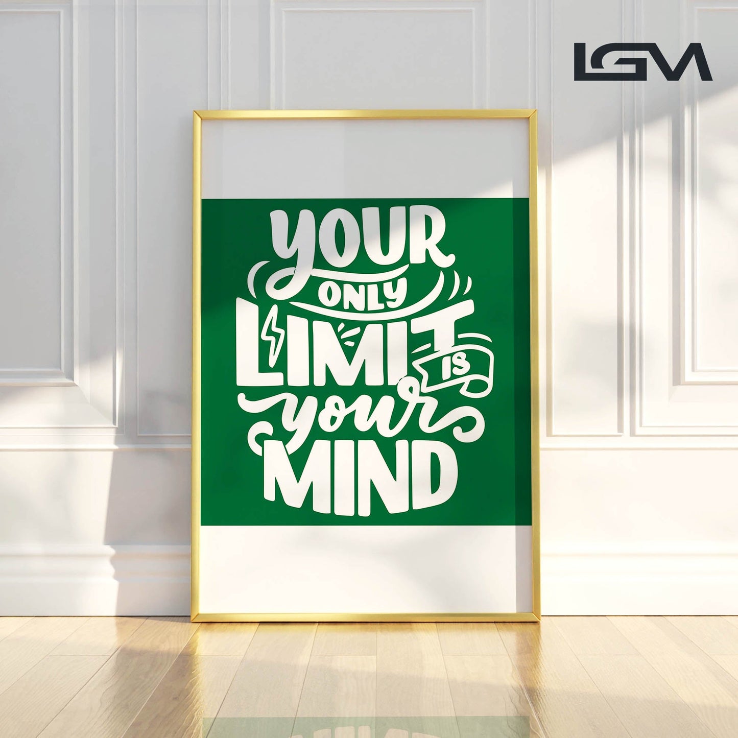 Your Only Limit is Your Mind - Luxury Glass Framed Wall Art (Multiple Colors)