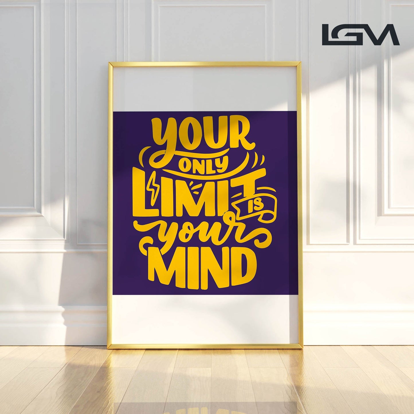 Your Only Limit is Your Mind - Luxury Glass Framed Wall Art (Multiple Colors)