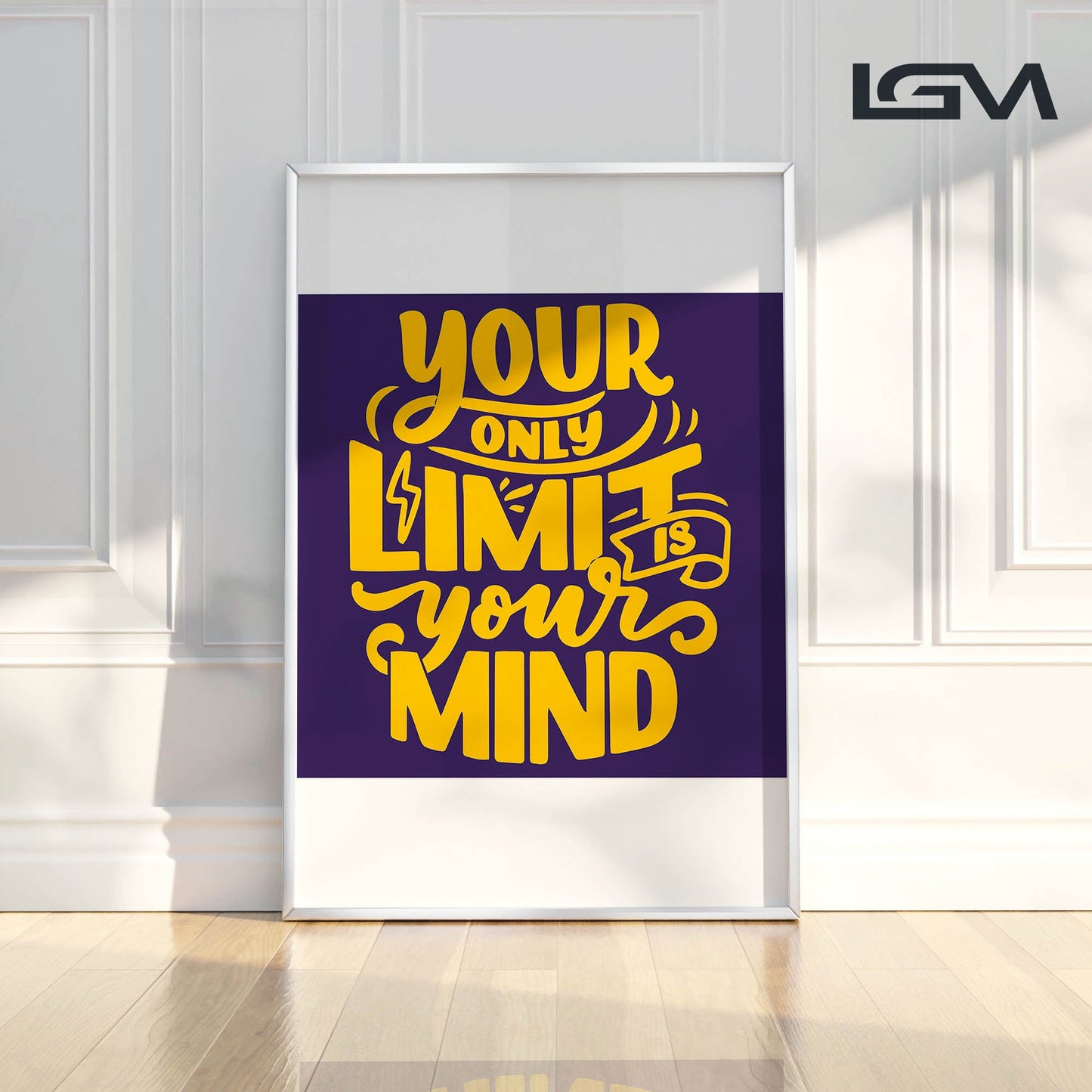 Your Only Limit is Your Mind - Luxury Glass Framed Wall Art (Multiple Colors)