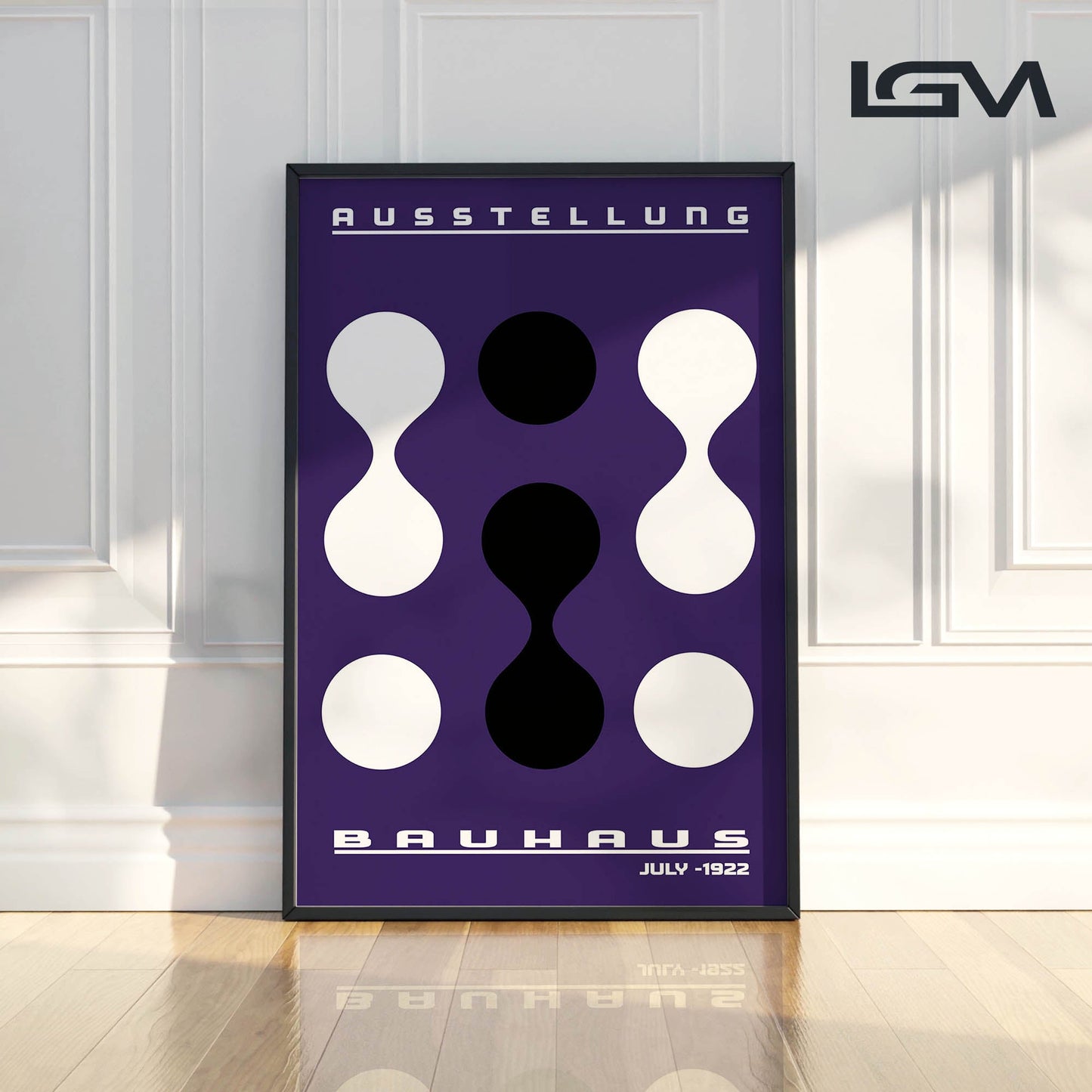Form & Rhythm - Bauhaus Exhibition 1922 | Luxury Framed Glass Wall Art (Multiple Colors)