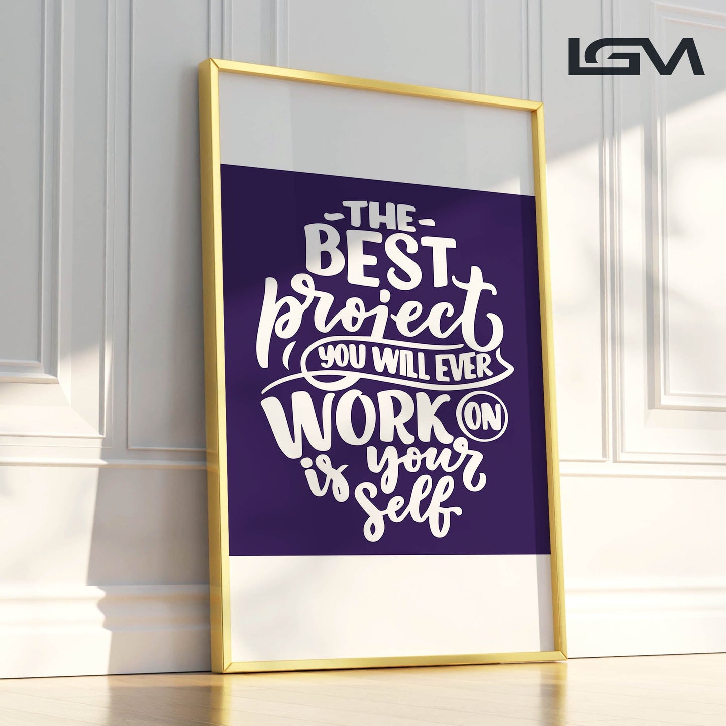 Elevate & Empower β The Best Project Is YOU - Luxury Glass Wall Art