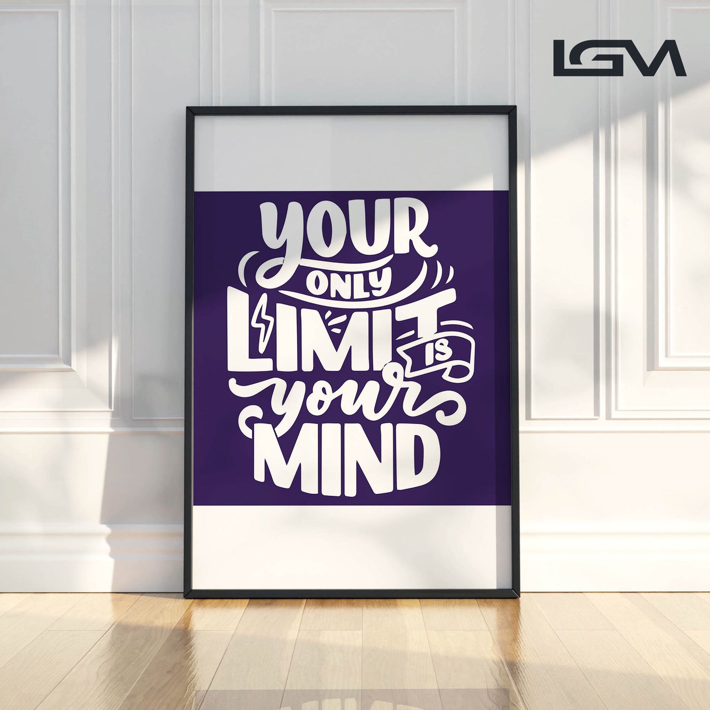 Your Only Limit is Your Mind - Luxury Glass Framed Wall Art (Multiple Colors)
