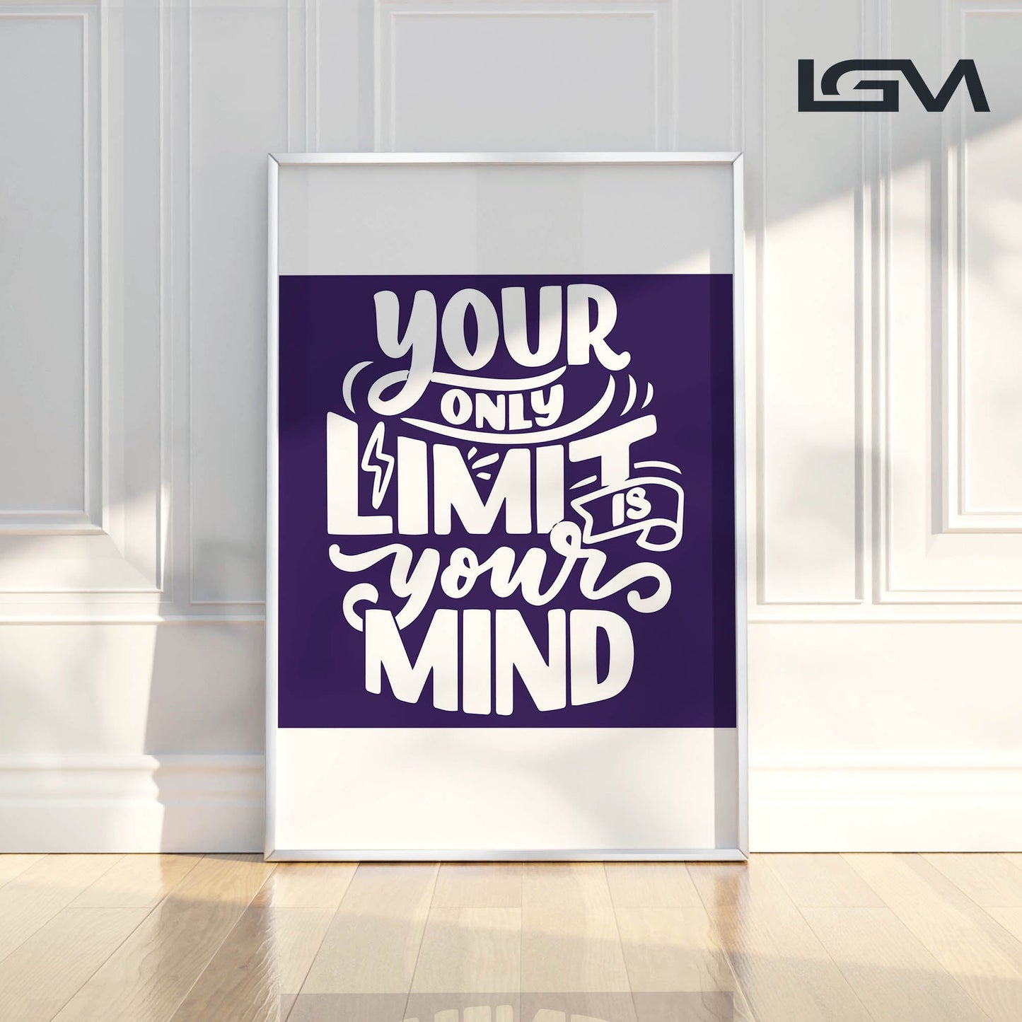 Your Only Limit is Your Mind - Luxury Glass Framed Wall Art (Multiple Colors)