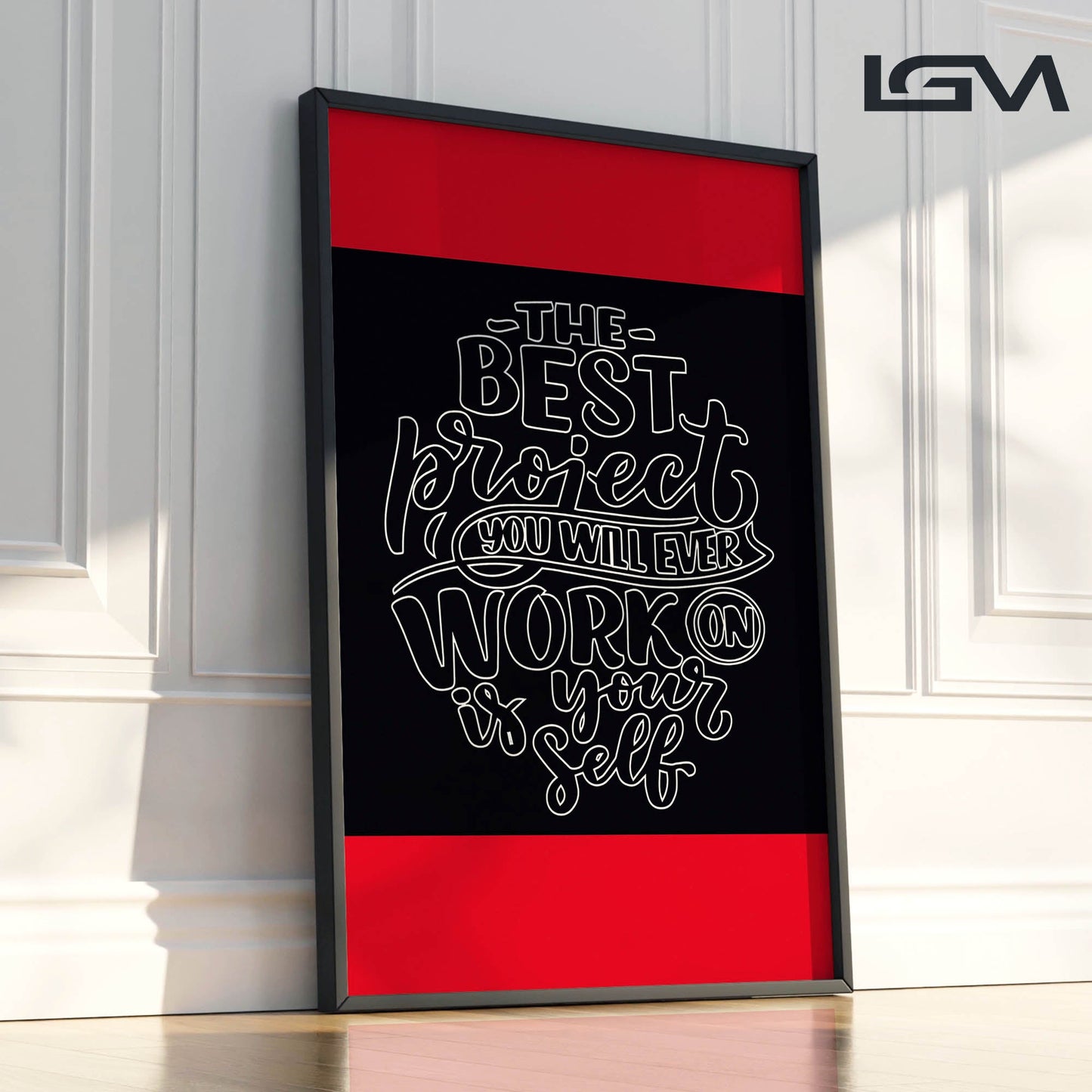 Elevate & Empower β The Best Project Is YOU - Luxury Glass Wall Art
