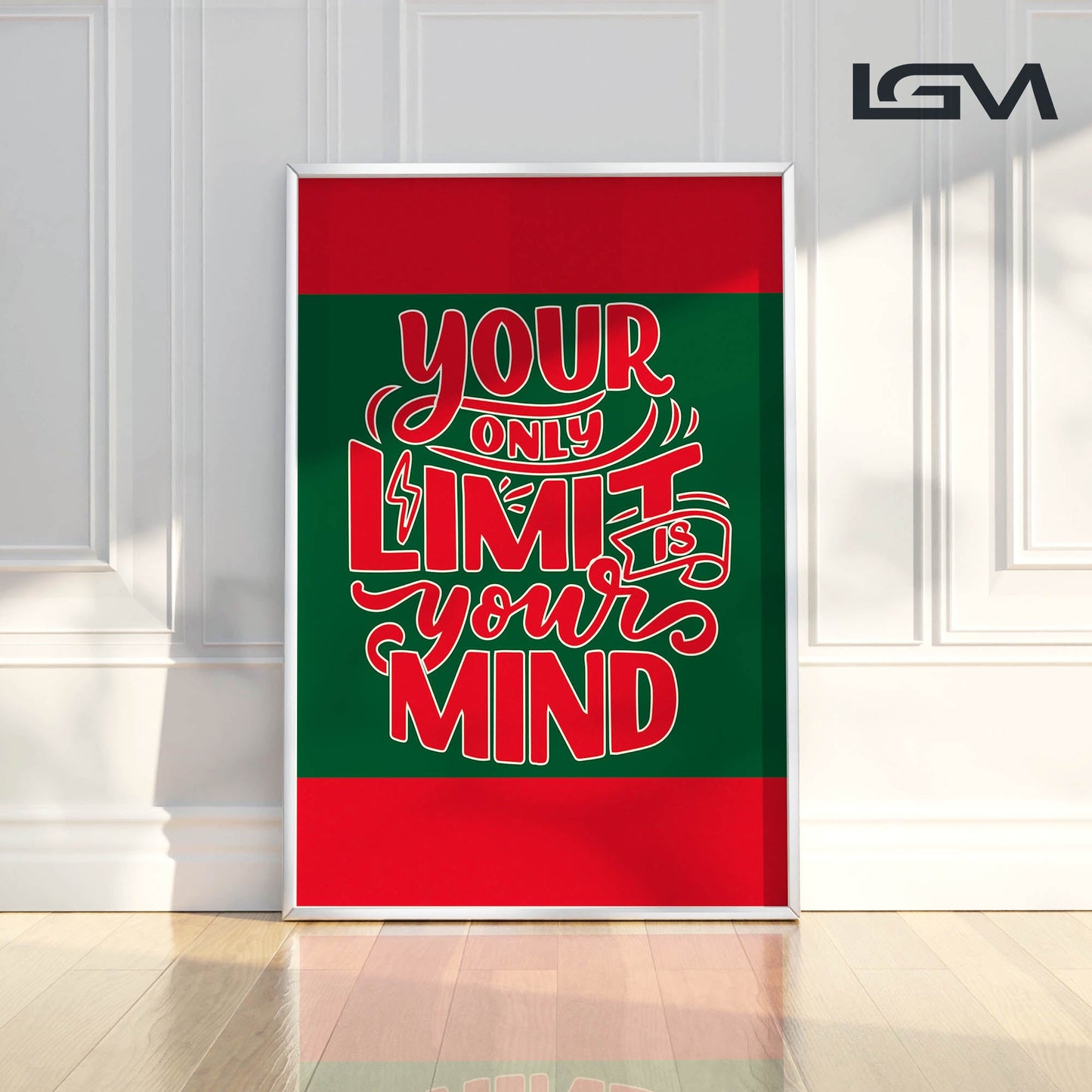 Your Only Limit is Your Mind - Luxury Glass Framed Wall Art (Multiple Colors)