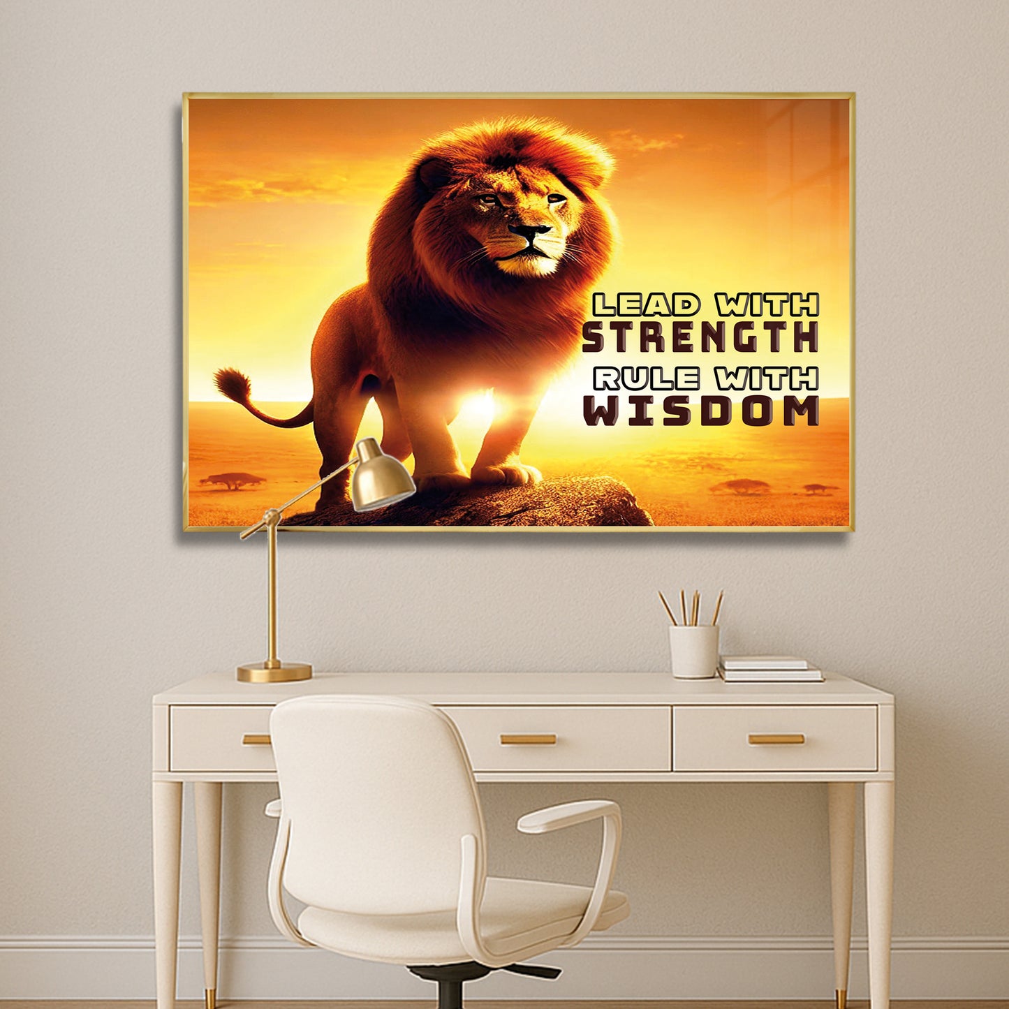 Lead With Strength – Lion Wall Art