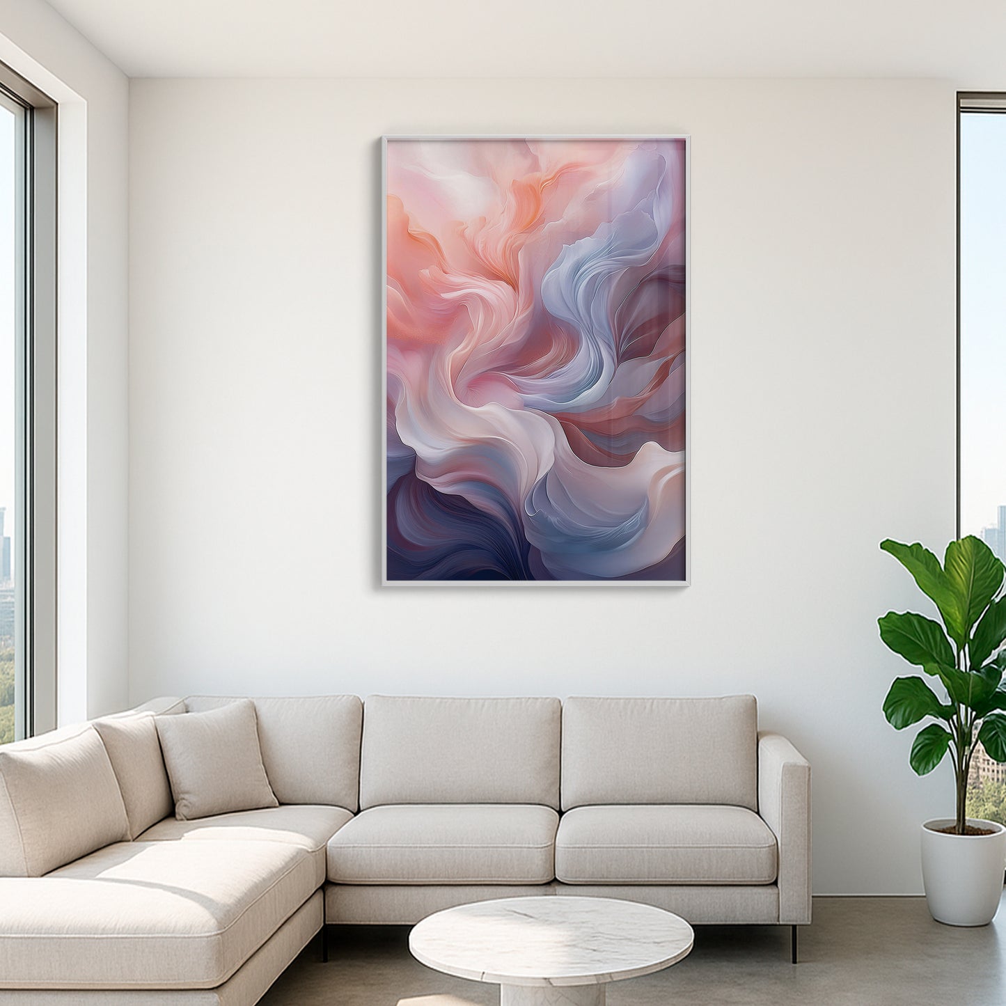 Soft Watercolor Abstract Wall Art – Dreamy Pastel Modern Décor