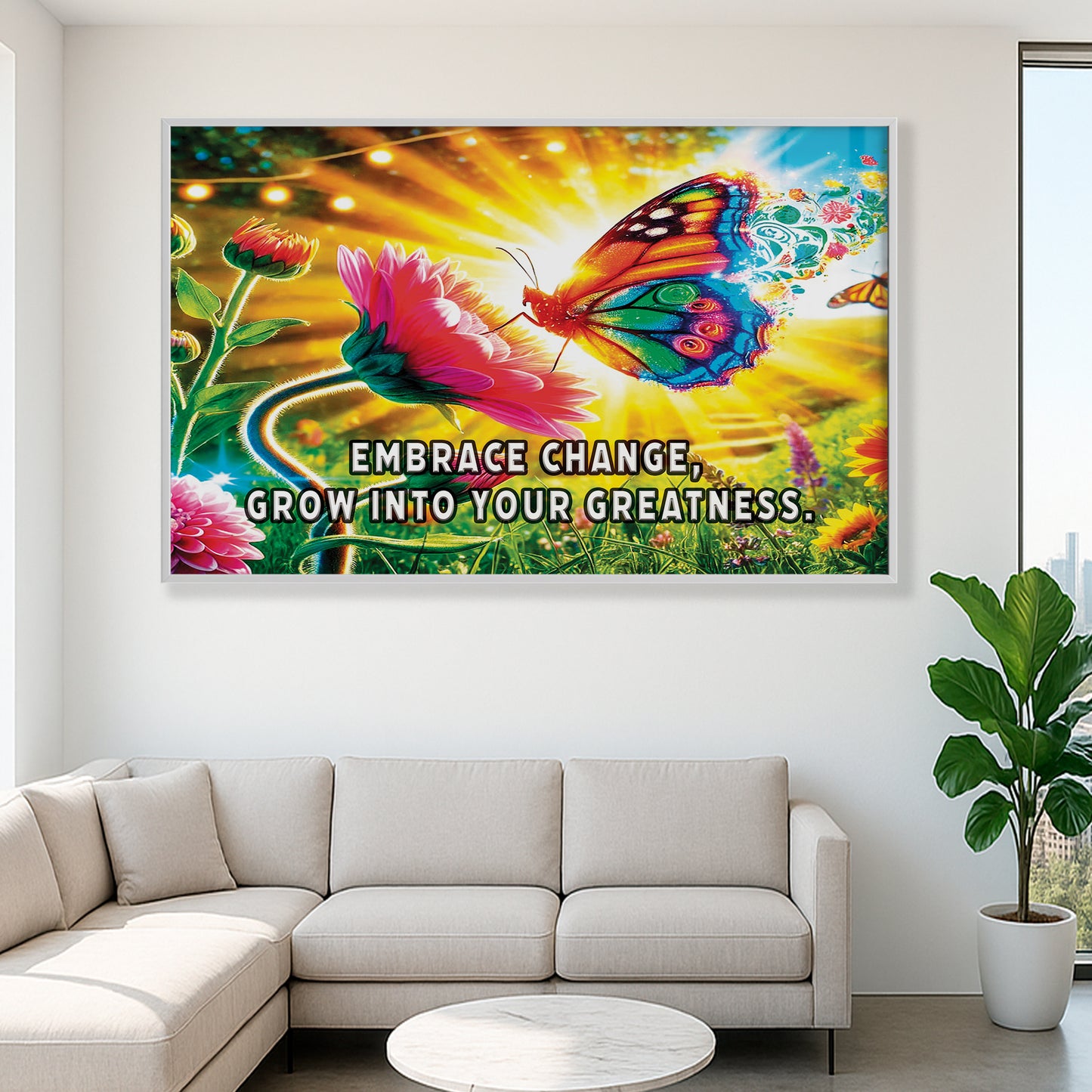 Butterfly of Change – Embrace Change Motivational Wall Art