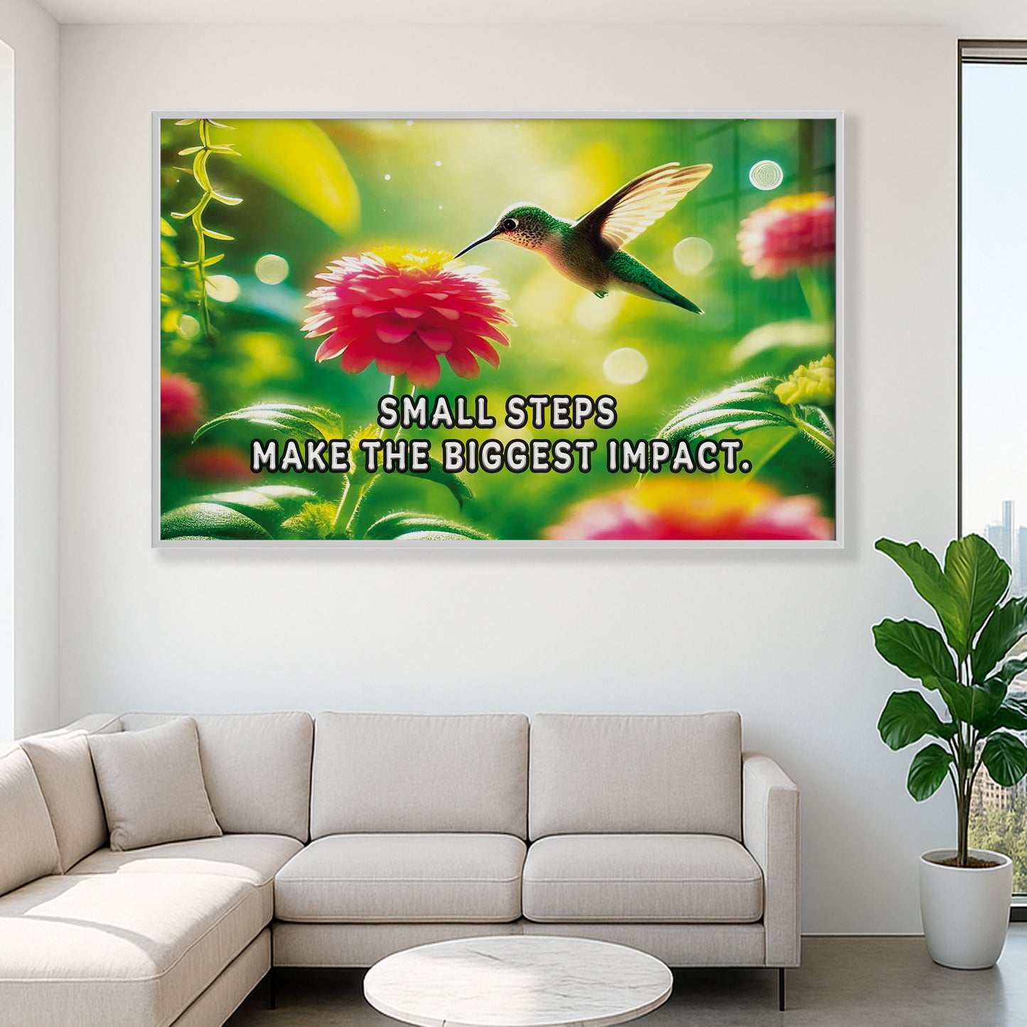 Small Steps, Big Impact – Hummingbird Wall Art