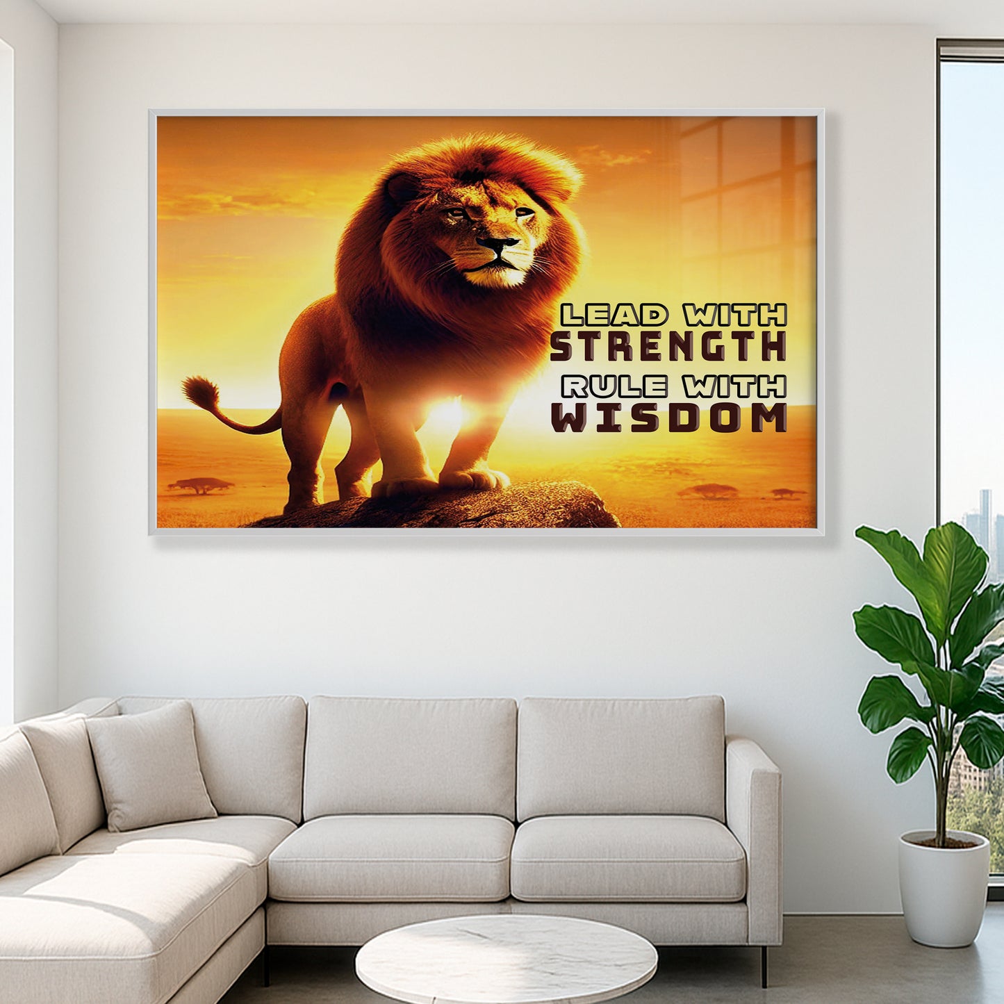 Lead With Strength – Lion Wall Art